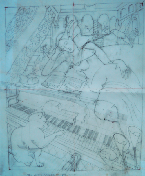 Stage 1 Drawing for “The Notes Carried on the wind”
