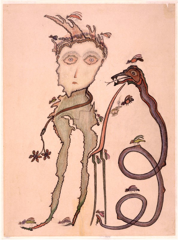 Heinrich Anton Müller (1869–1930), Untitled, c. 1927–1929, colored pencil on drawing paper, 22 5/8 x 16 3/4 in