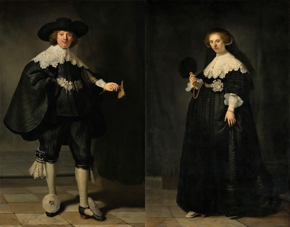 Rembrandt van Rijn (1606-1669), Portrait of Marten Soolmans, 1634 / Portrait of Oopjen Coppit, 1634