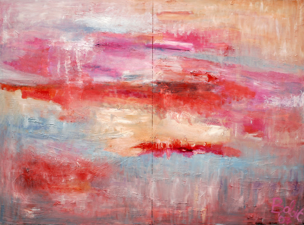 £2,400. Diptych. Oil on canvas. Composition No 5 by Tanja Babic