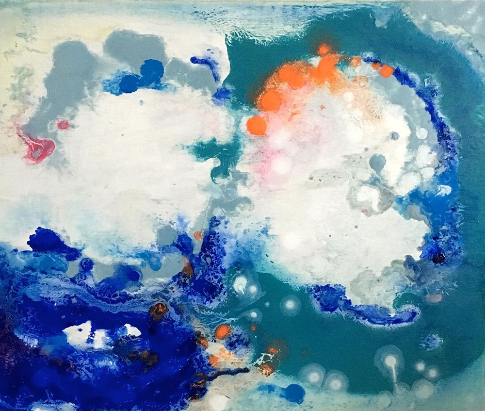 £830. Oil on board. Healing Waters by Iaysah Salih