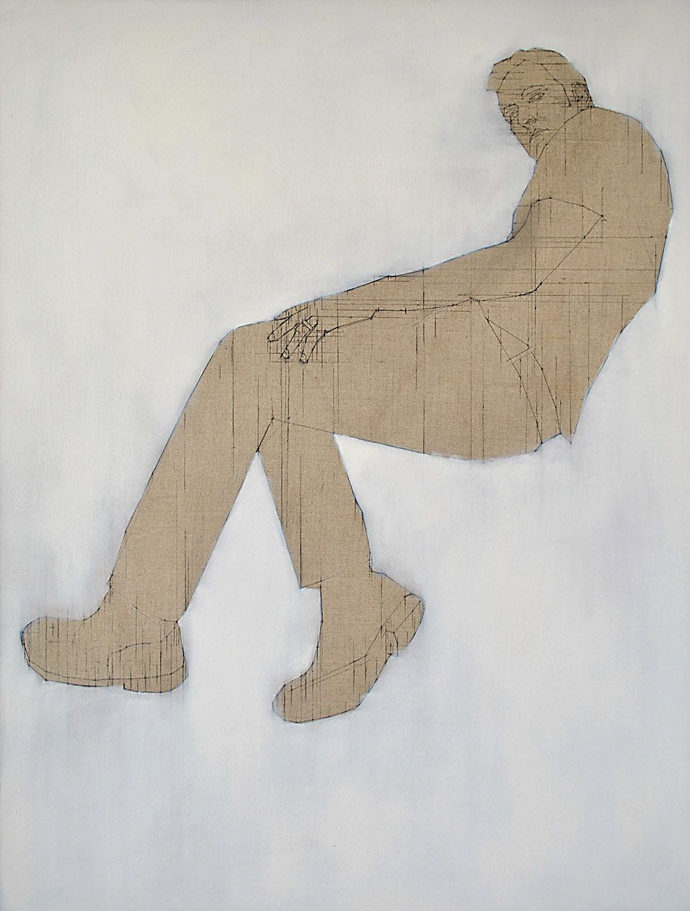 £1,600. Graphite and Oil on Linen. Ship Shape and Bristol Fashion No. 1 by James Reynolds.