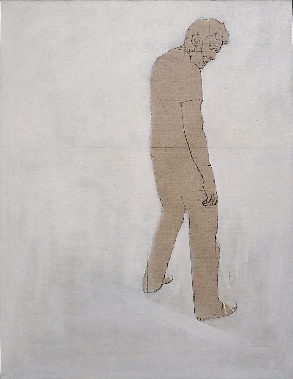 £1,600. Graphite and Oil on Linen. Finish Everything on the Plate No. 1 by James Reynolds.