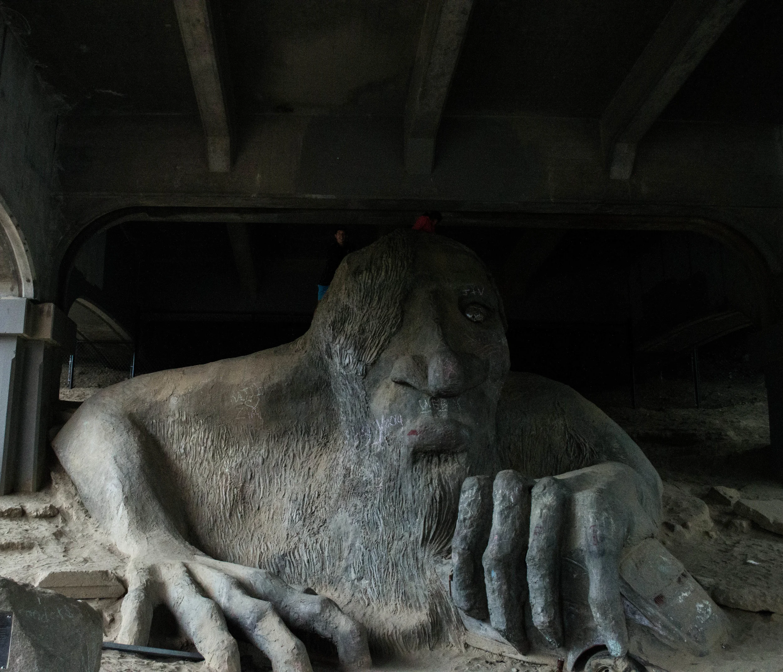 Me on top of the Troll under the bridge in Fremont