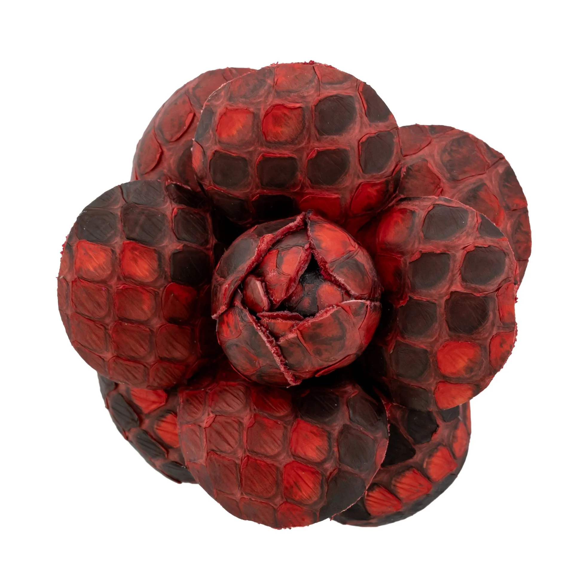 Fleur'd Pins Red and Black Python Camellia - front.jpg