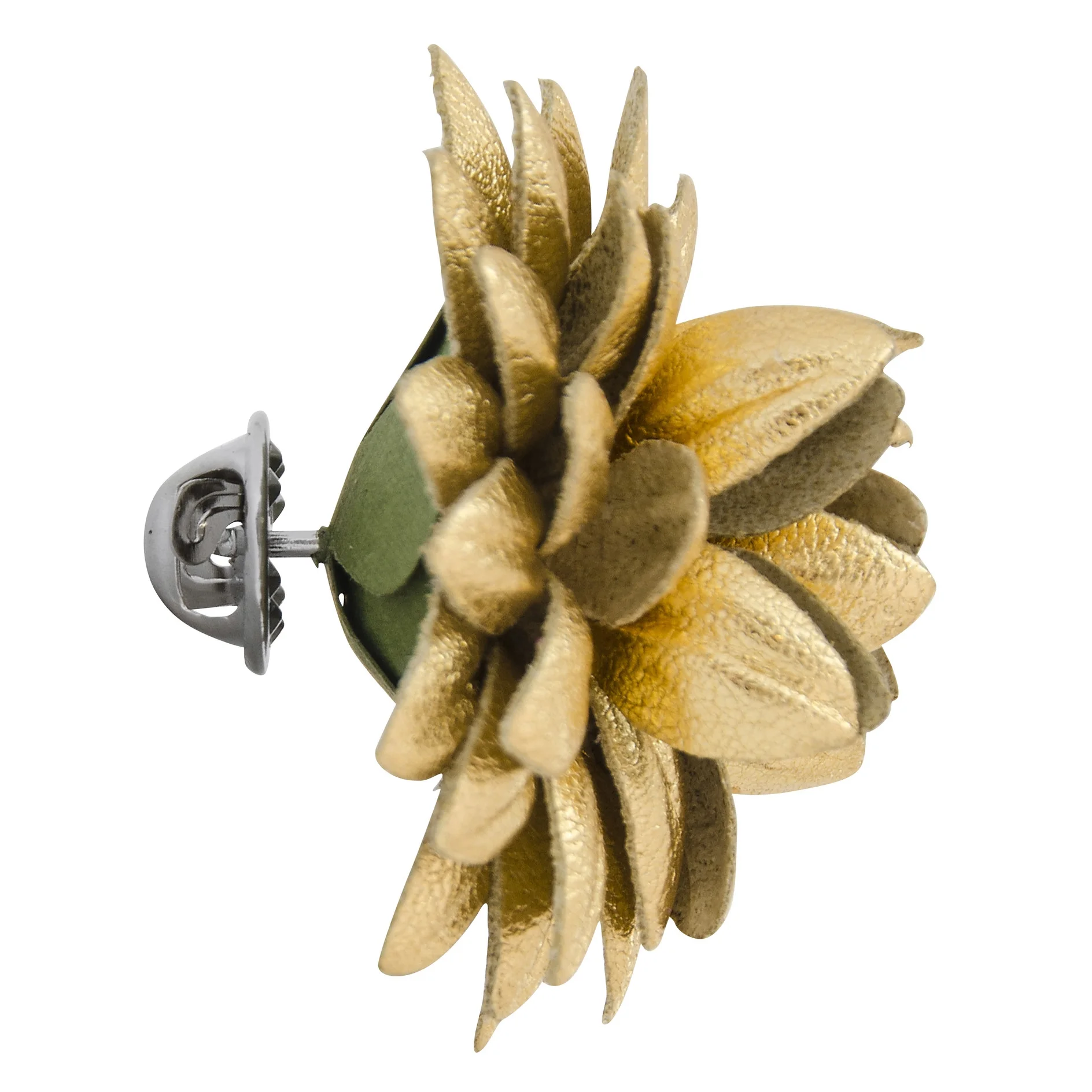 Fleur'd Pins FW15 Gold Leather Fleur - Profile.jpg