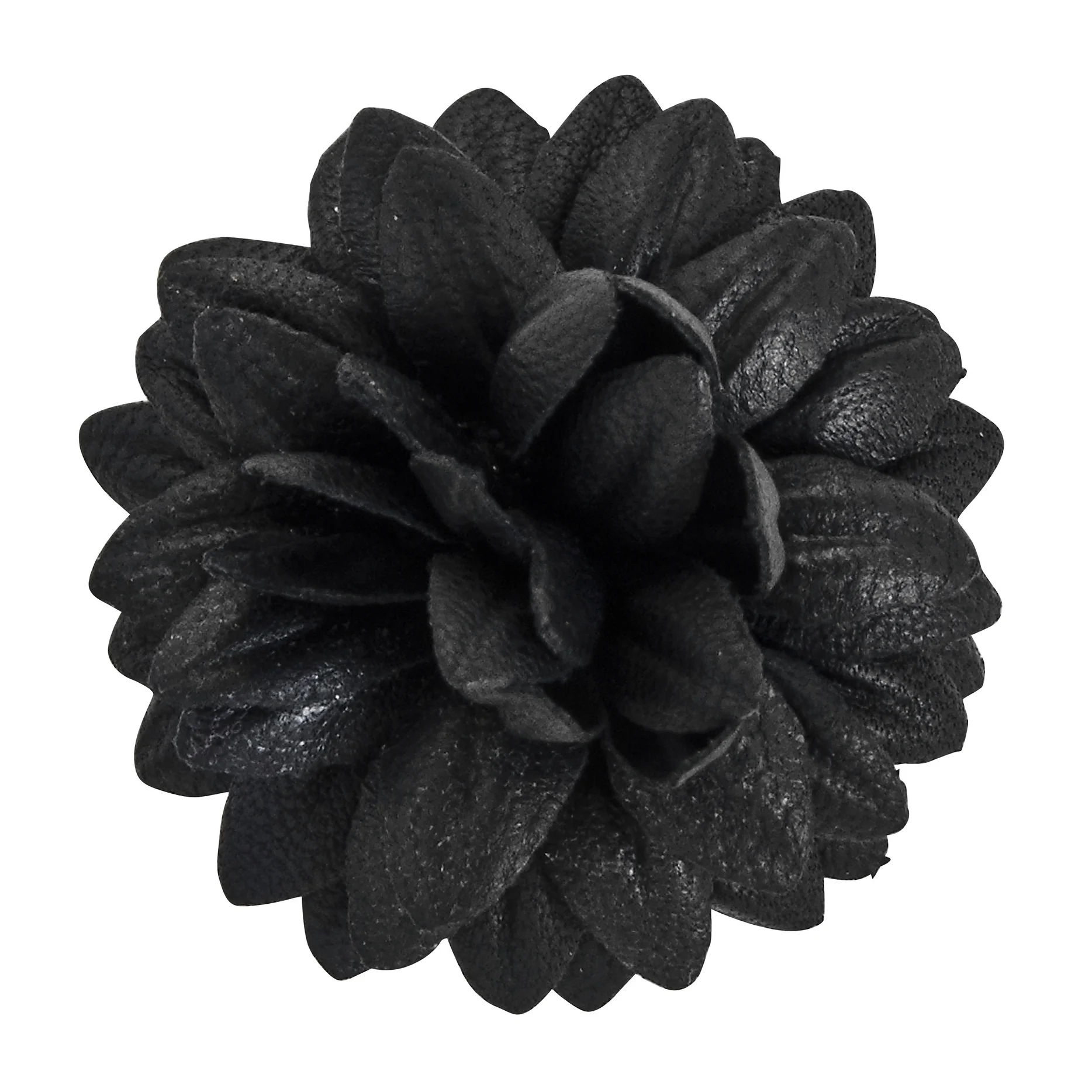 Fleur'd Pins FW15 Black Leather Fleur - Front.jpg