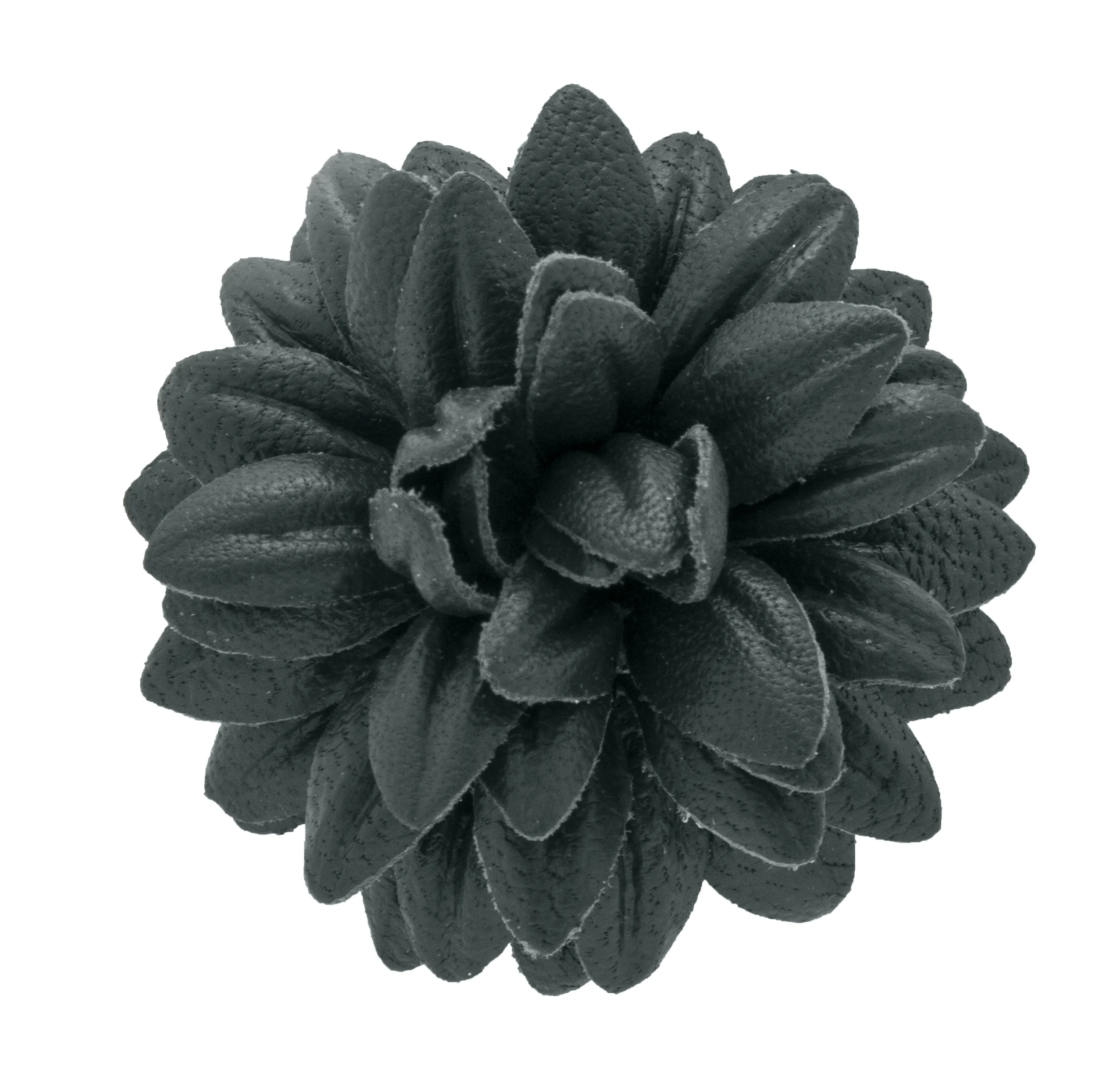 Fleur'd Pins Hunter Green Leather Dahlia - Front.jpg