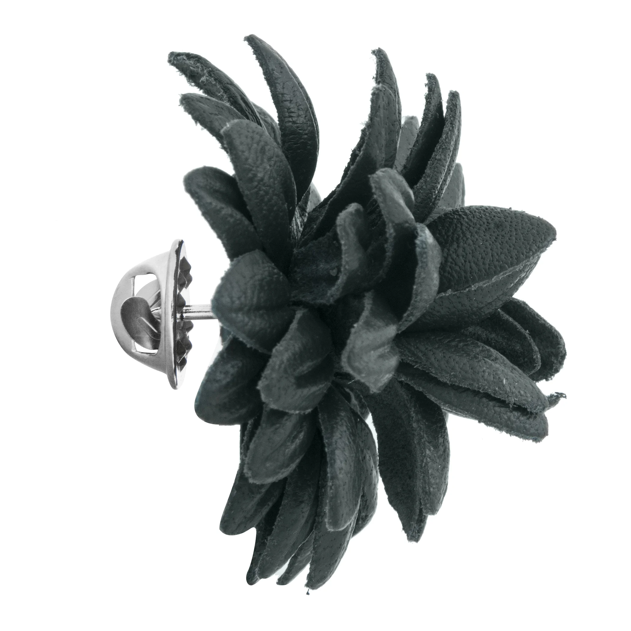 Fleur'd Pins Hunter Green Leather Dahlia - Profile.jpg