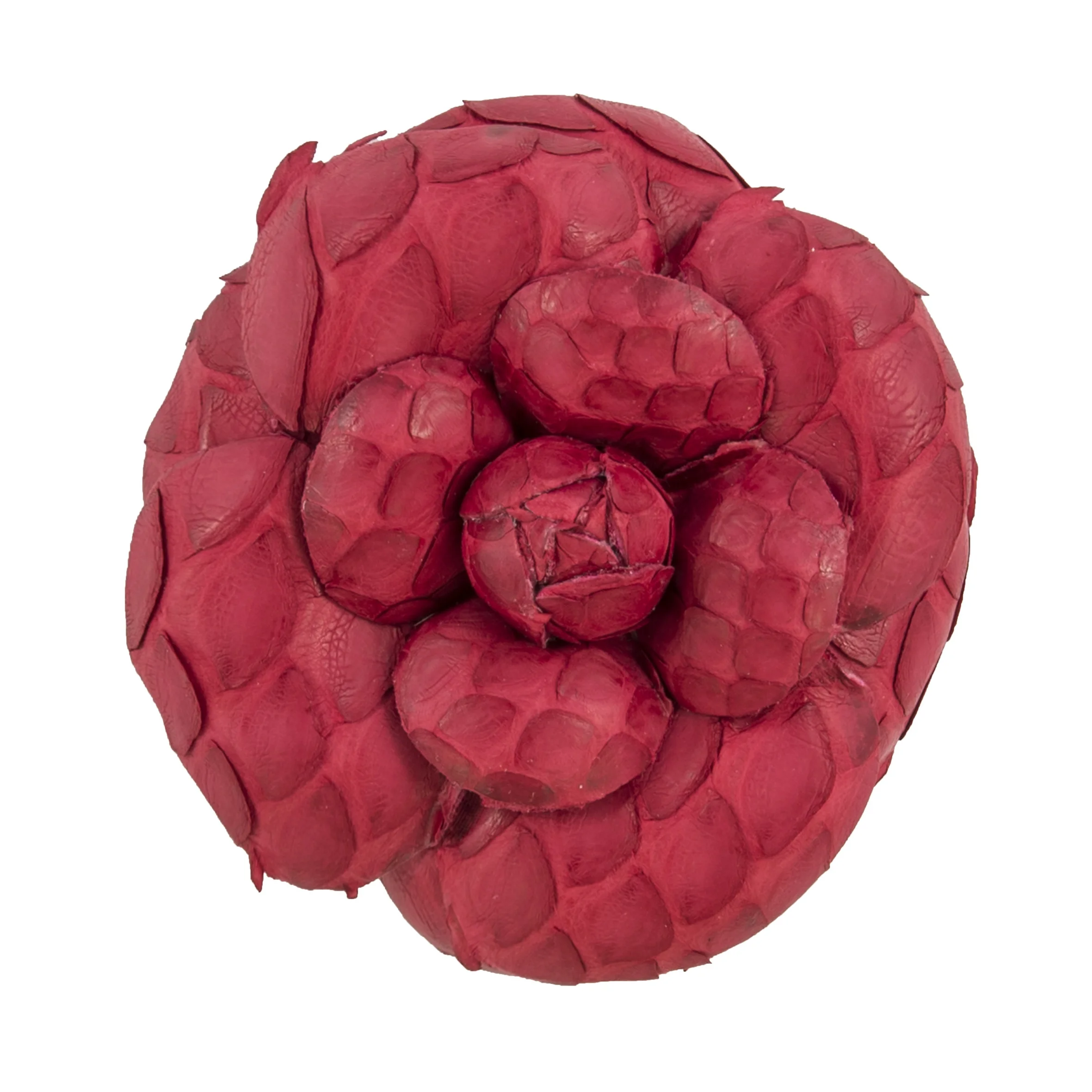 Fleur'd Pins Red Python Large Camellia - Front.jpg