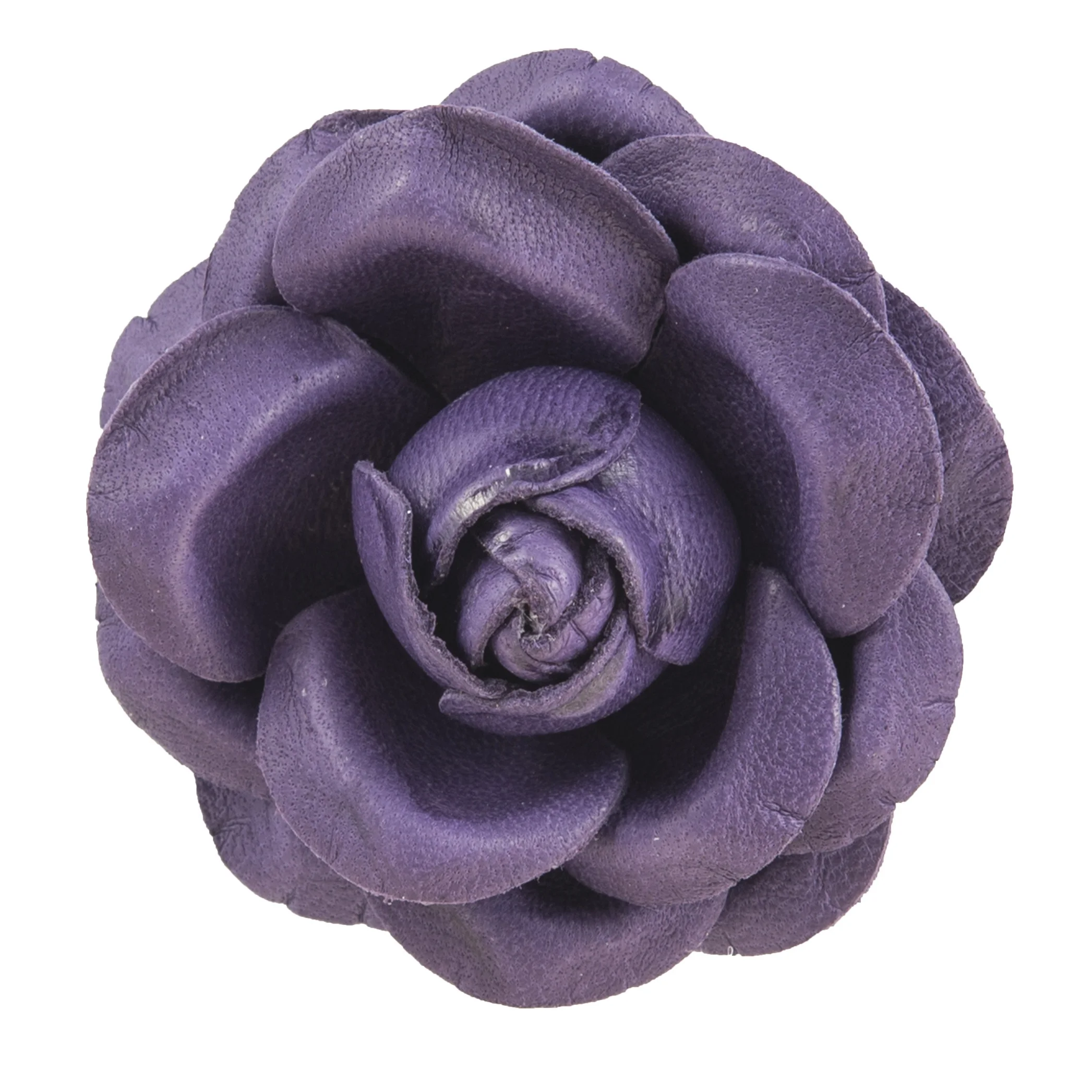 Fleur'd Pins Purple Leather Ella Rose - Front.jpg