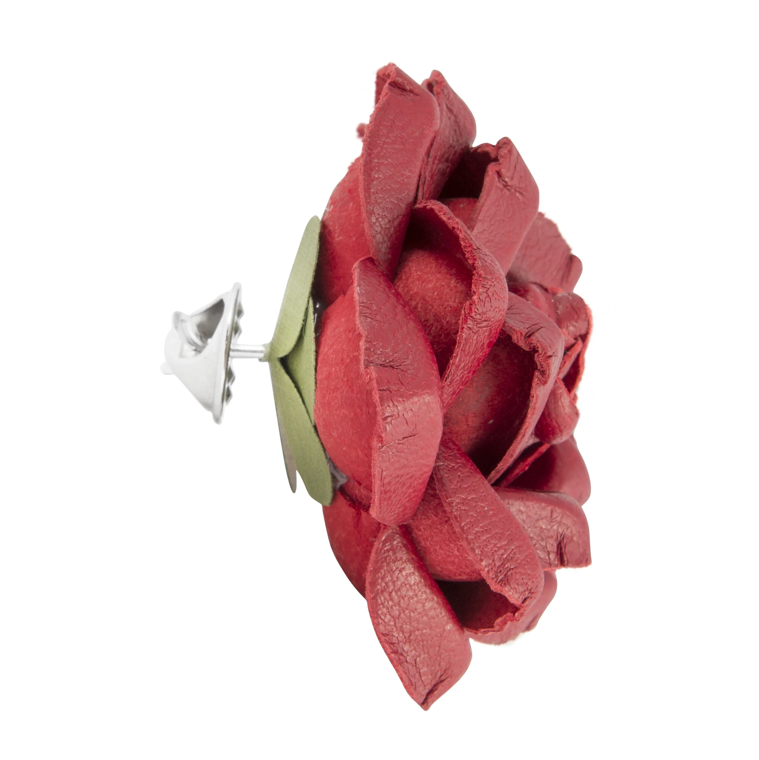 Fleur'd Pins Red Leather Ella Rose - Profile.jpg