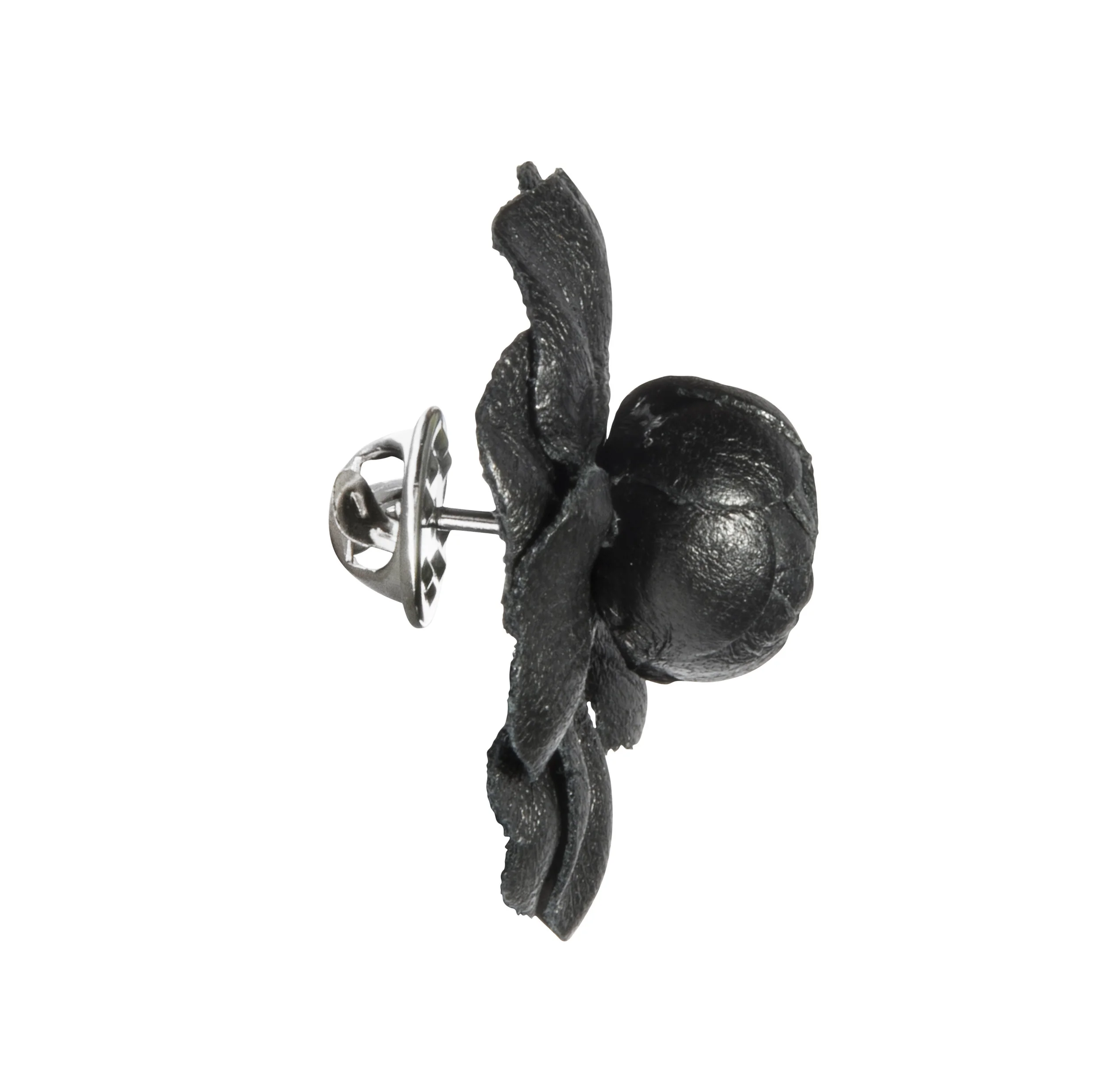 Fleur'd Pins Black Leather Mini Gardenia - profile.jpg