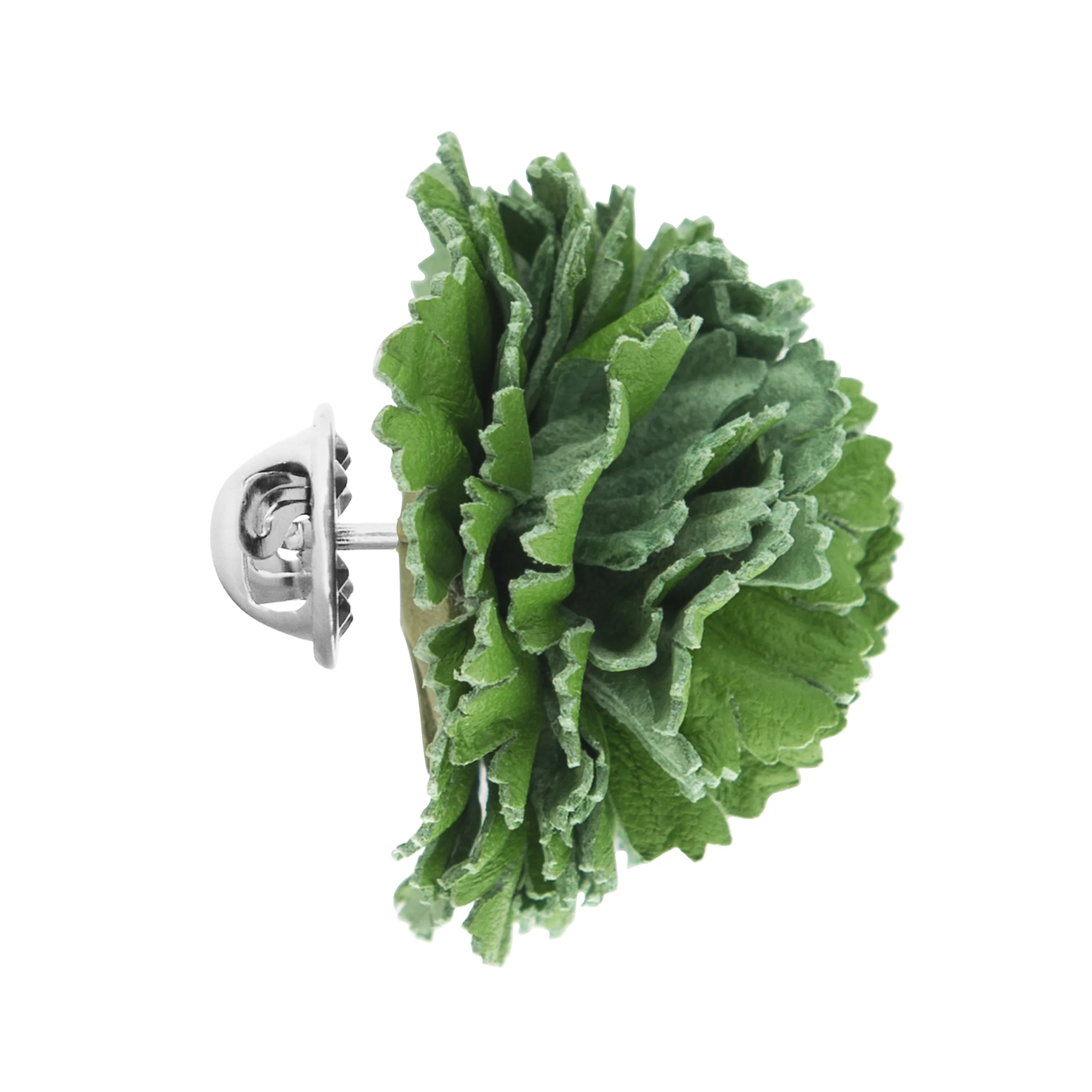 Fleur'd Pins Green Leather Carnation - Profile.jpg