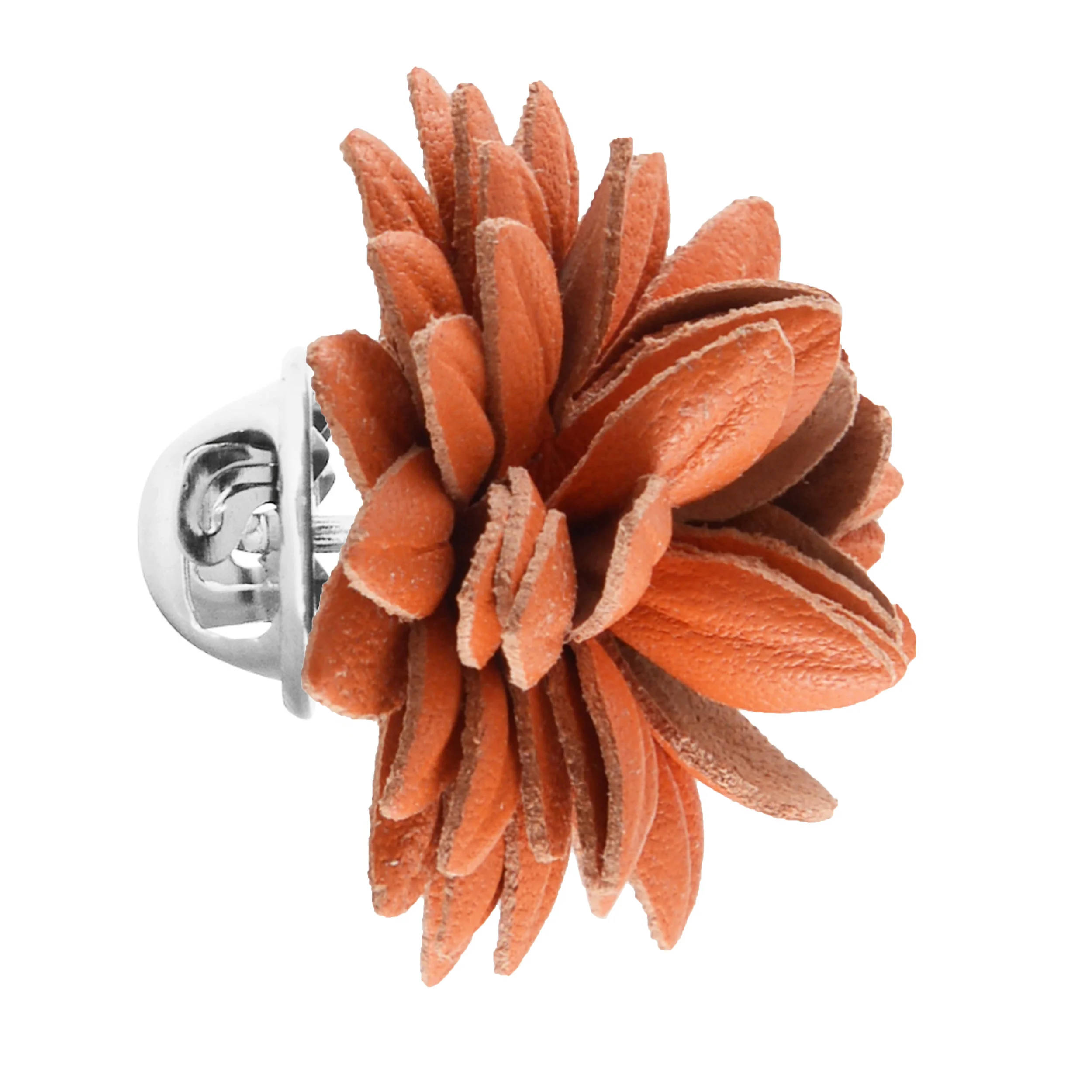 Fleur'd Pins Orange Leather Dahlia - Profile.jpg