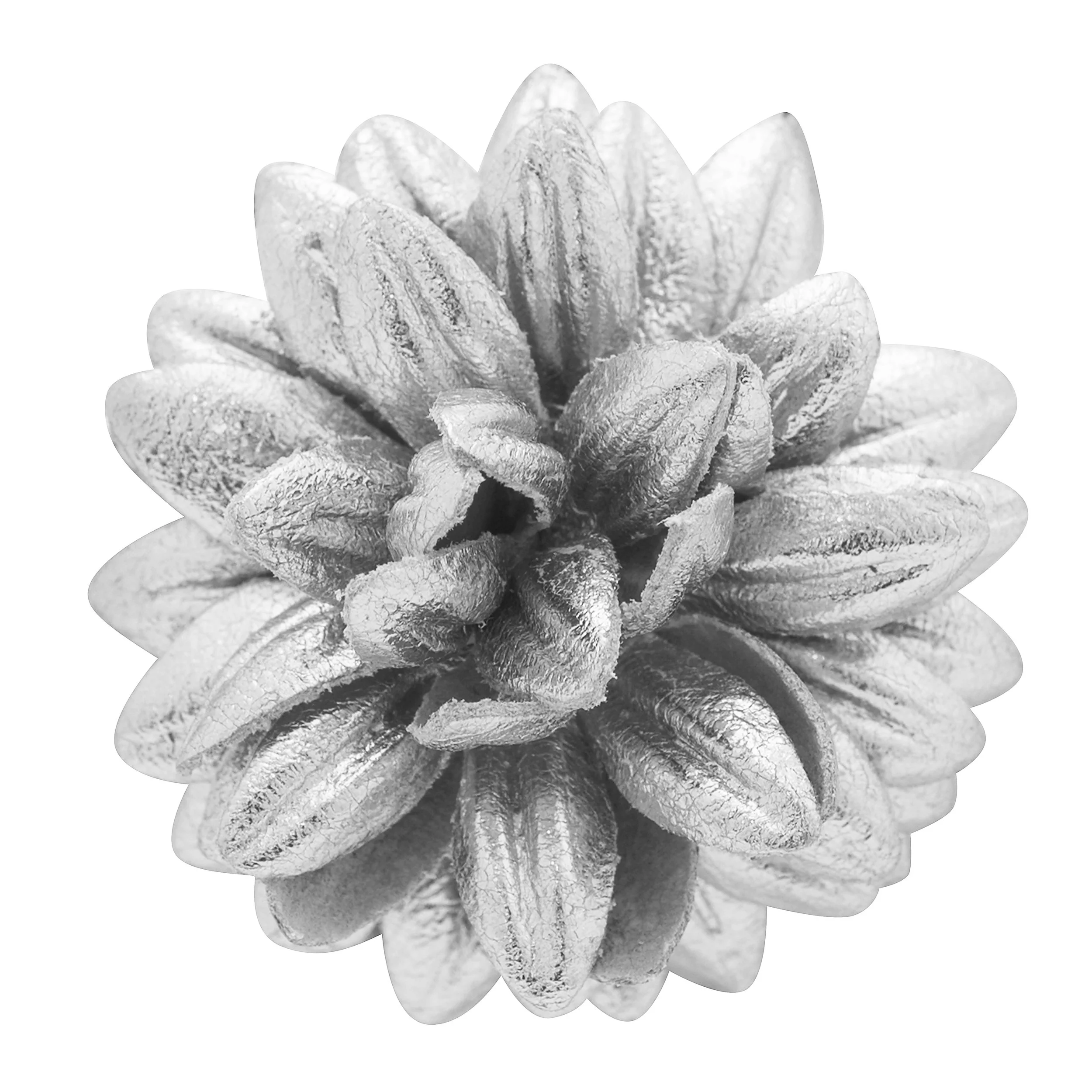 Fleur'd Pins Silver Leather Dahlia - Front.jpg