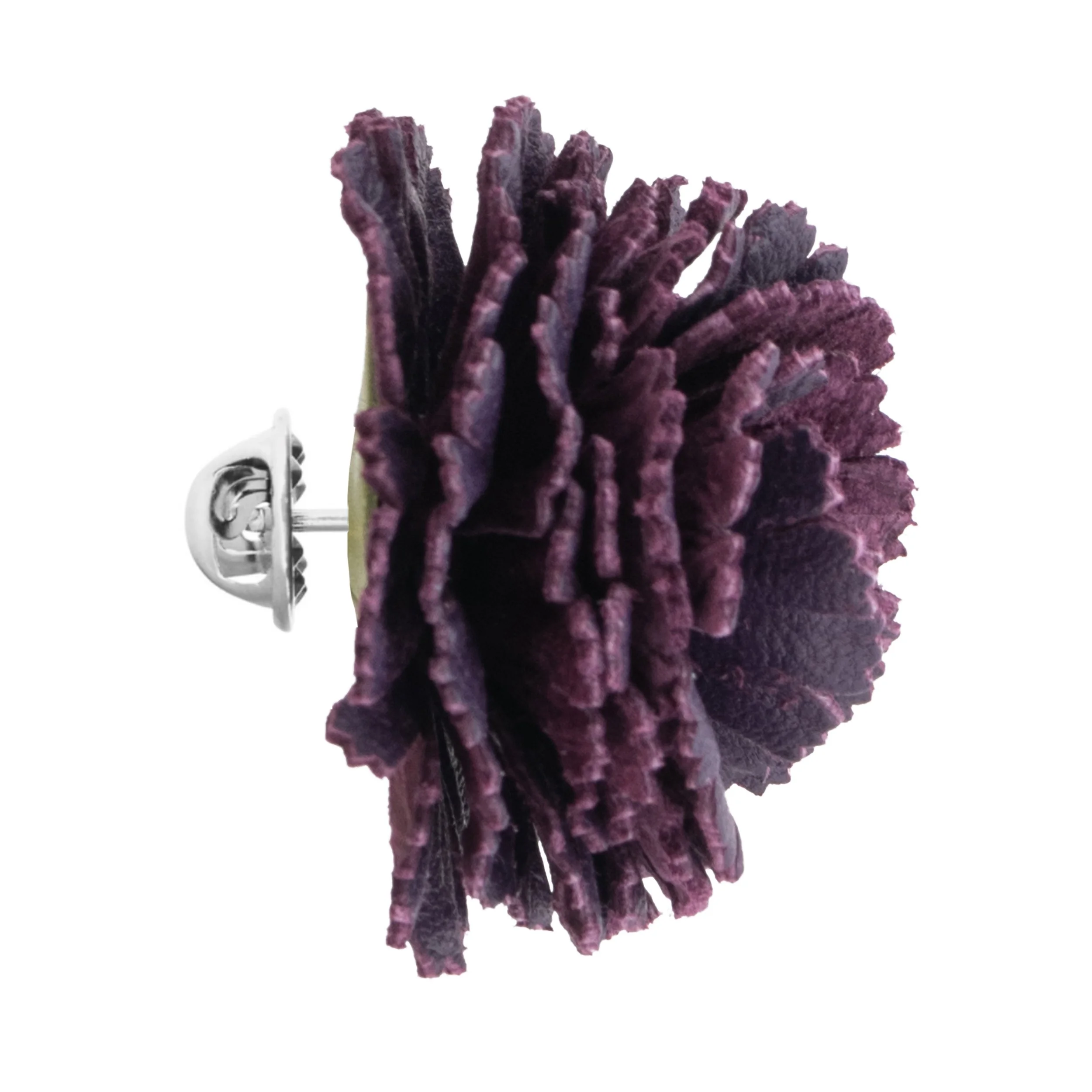 Fleur'd Pins Purple Leather Carnation - profile.jpg