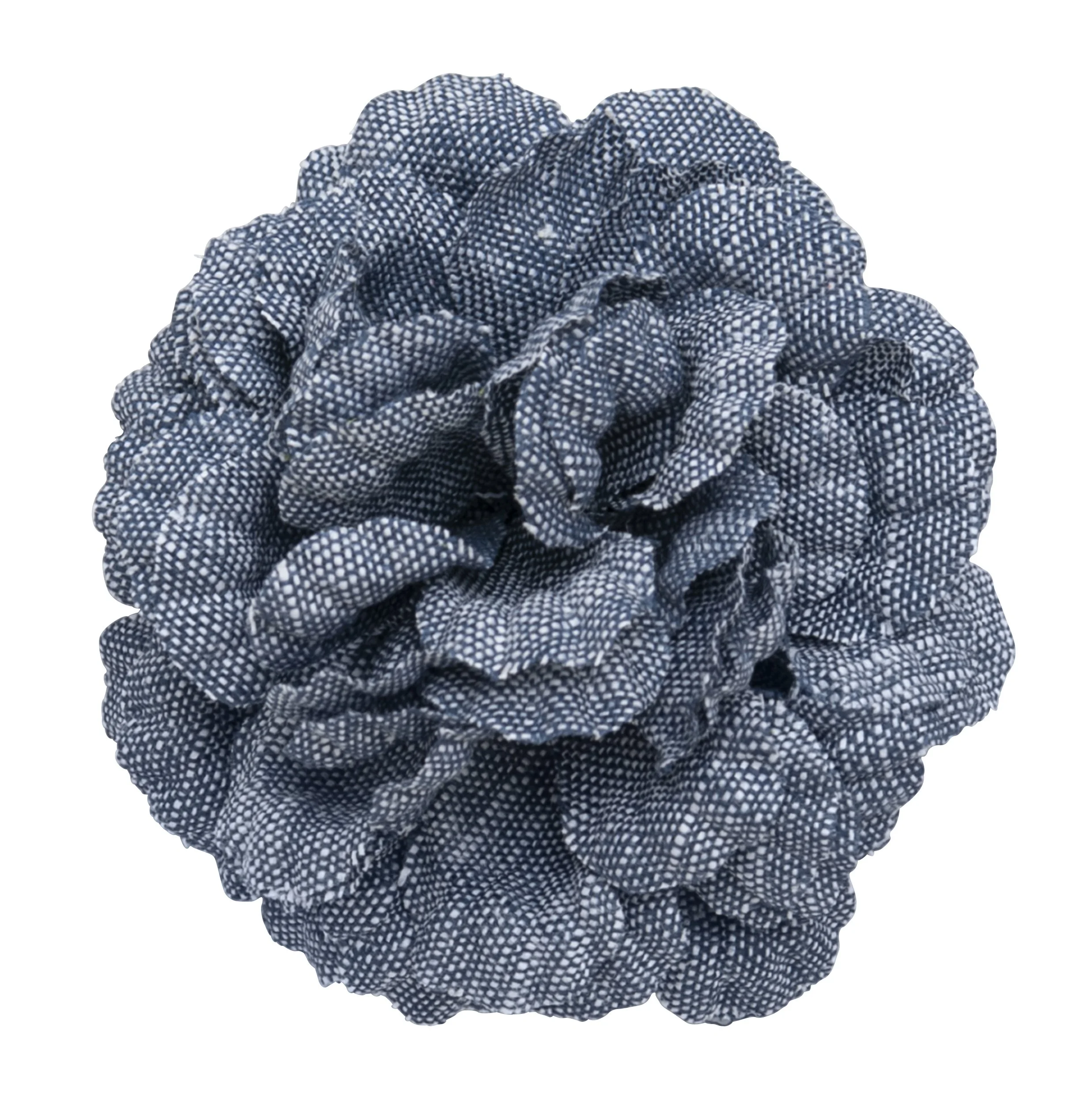 Fleur'd Pins Large Navy Chambray Hampton Carnation - front.jpg