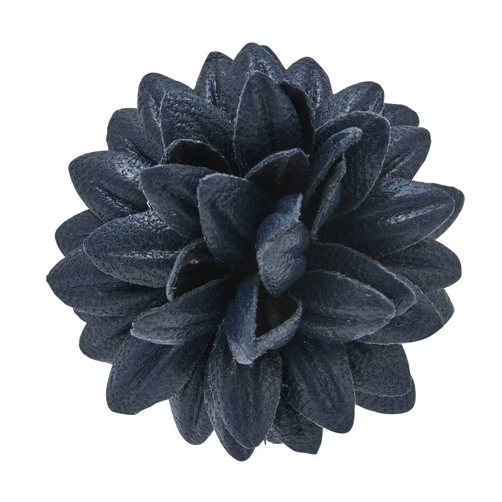 Fleur'd Pins Navy Leather Dahila.jpeg