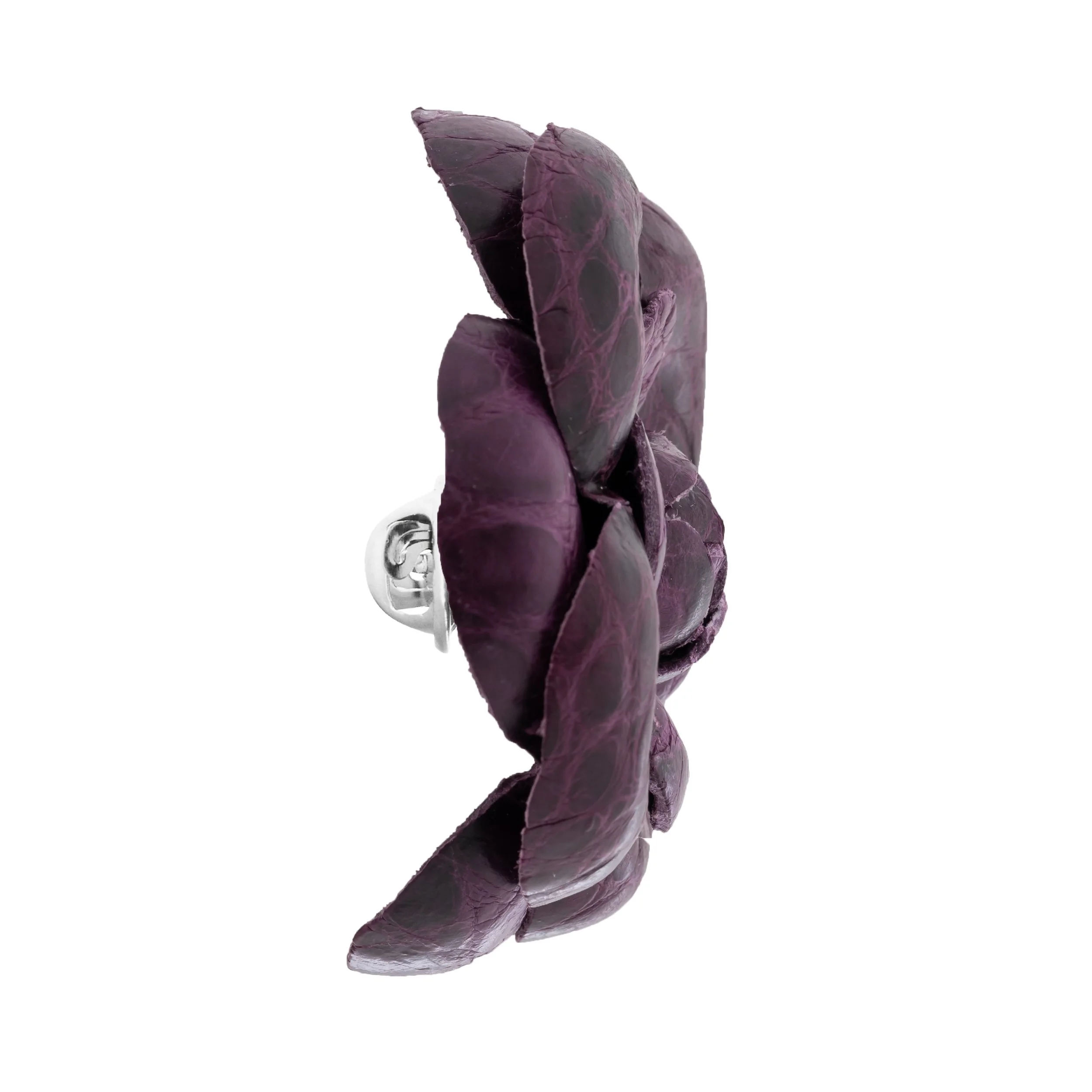 Fleur'd Pins Large Purple Alligator Camellia - Profile.jpg