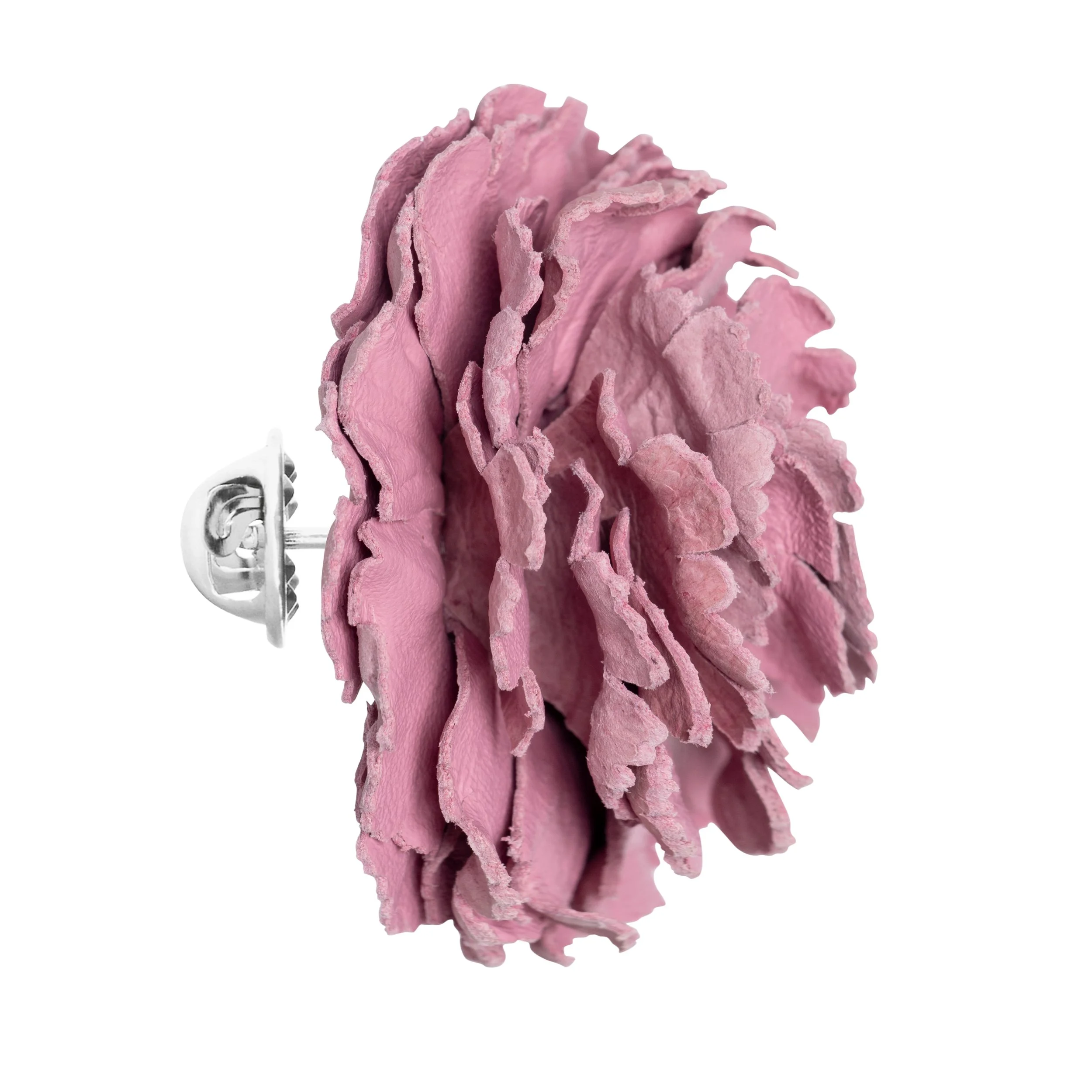 Fleur'd Pins Large Pink Leather Carnation - profile.jpg