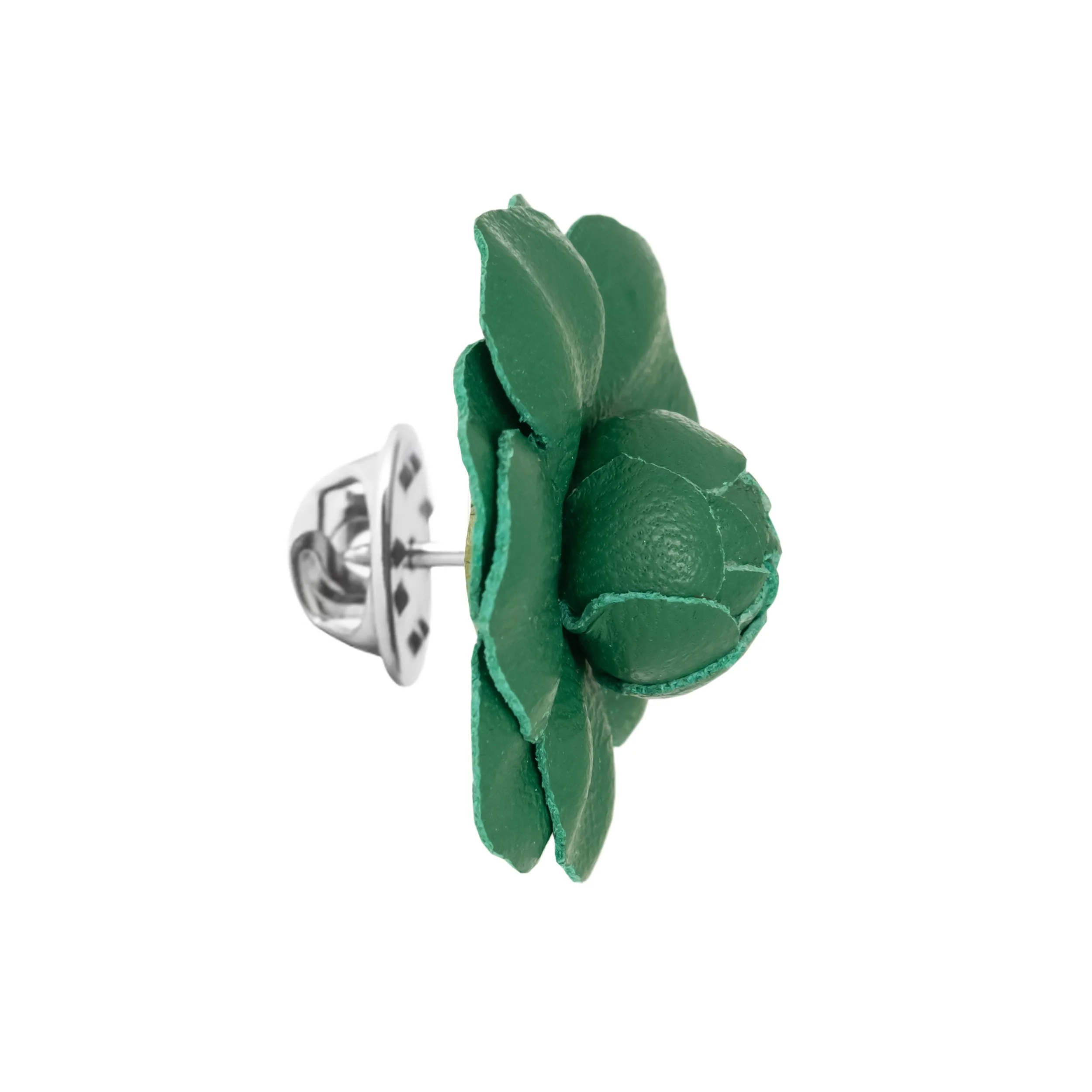 Mini Kelly Green Leather Gardenia - Profile.jpg