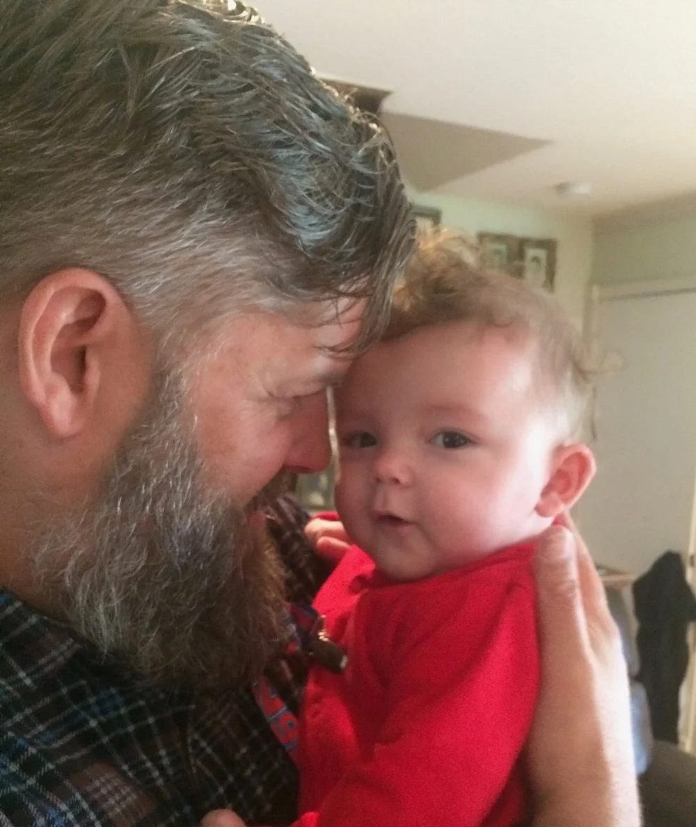 My boys on the day they met...