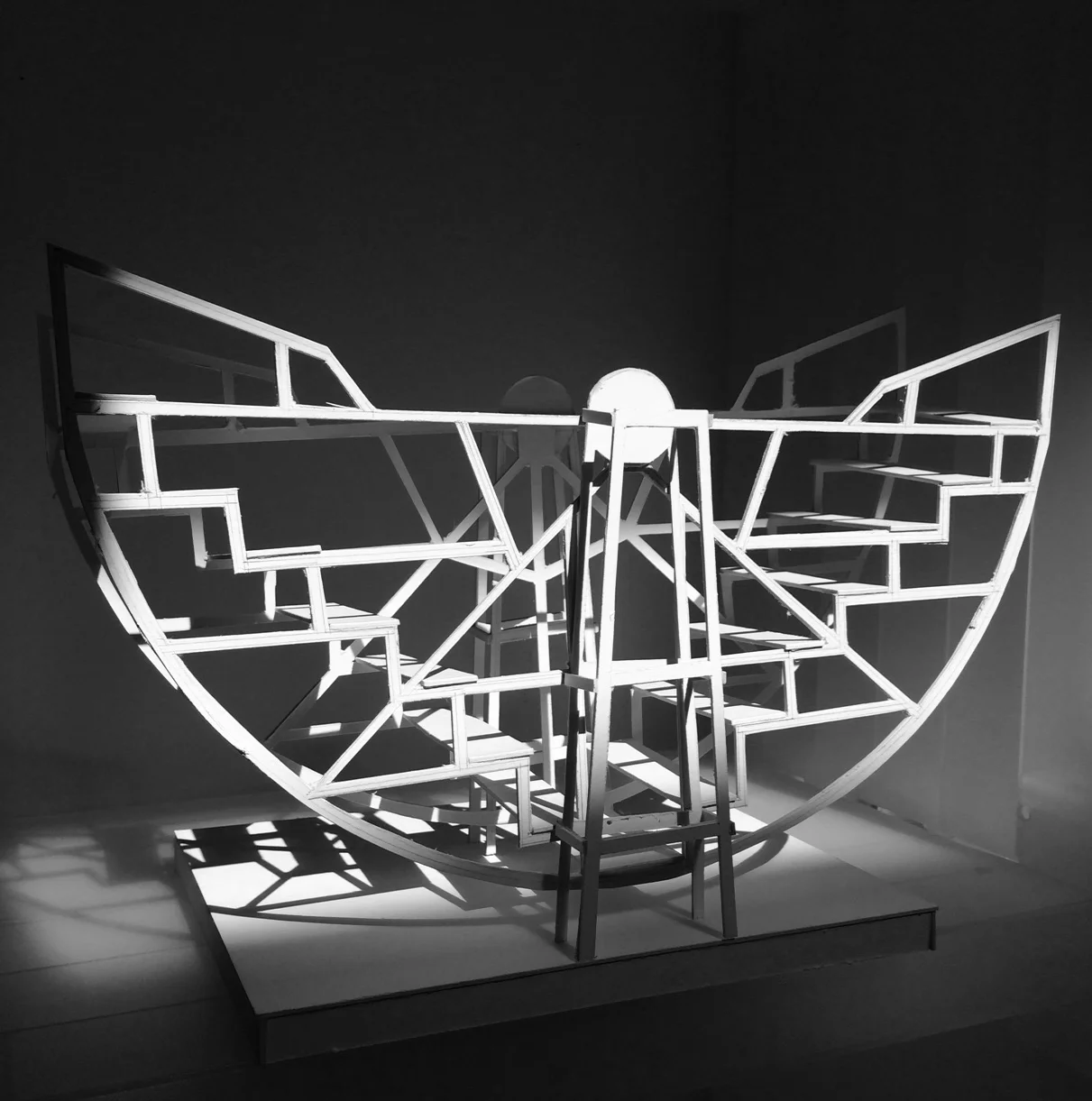 Model for Trick Endings, matte board, 18" x 12" x 4"