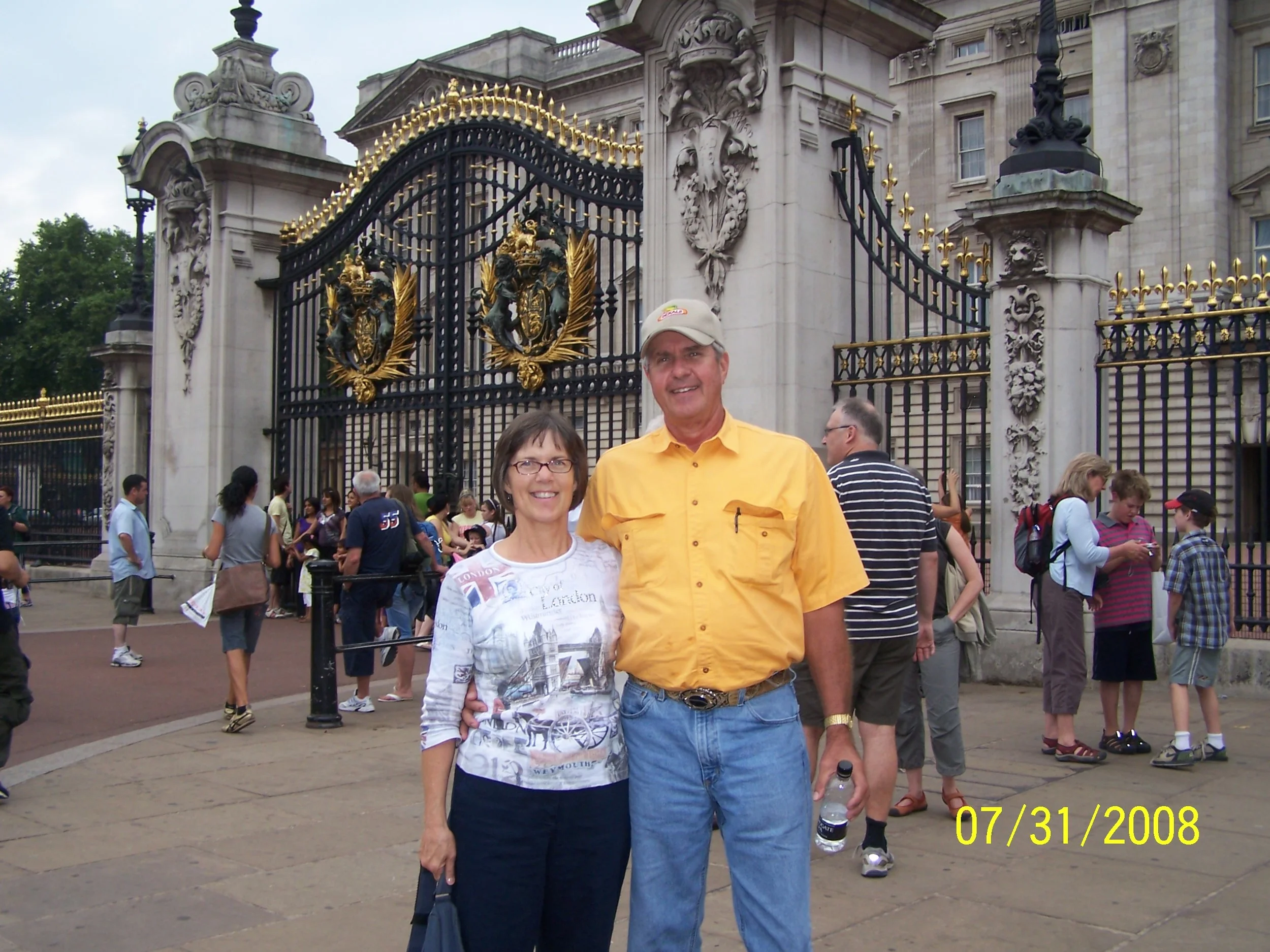 My wonderful parents during their layover in London on their 2008 trip.