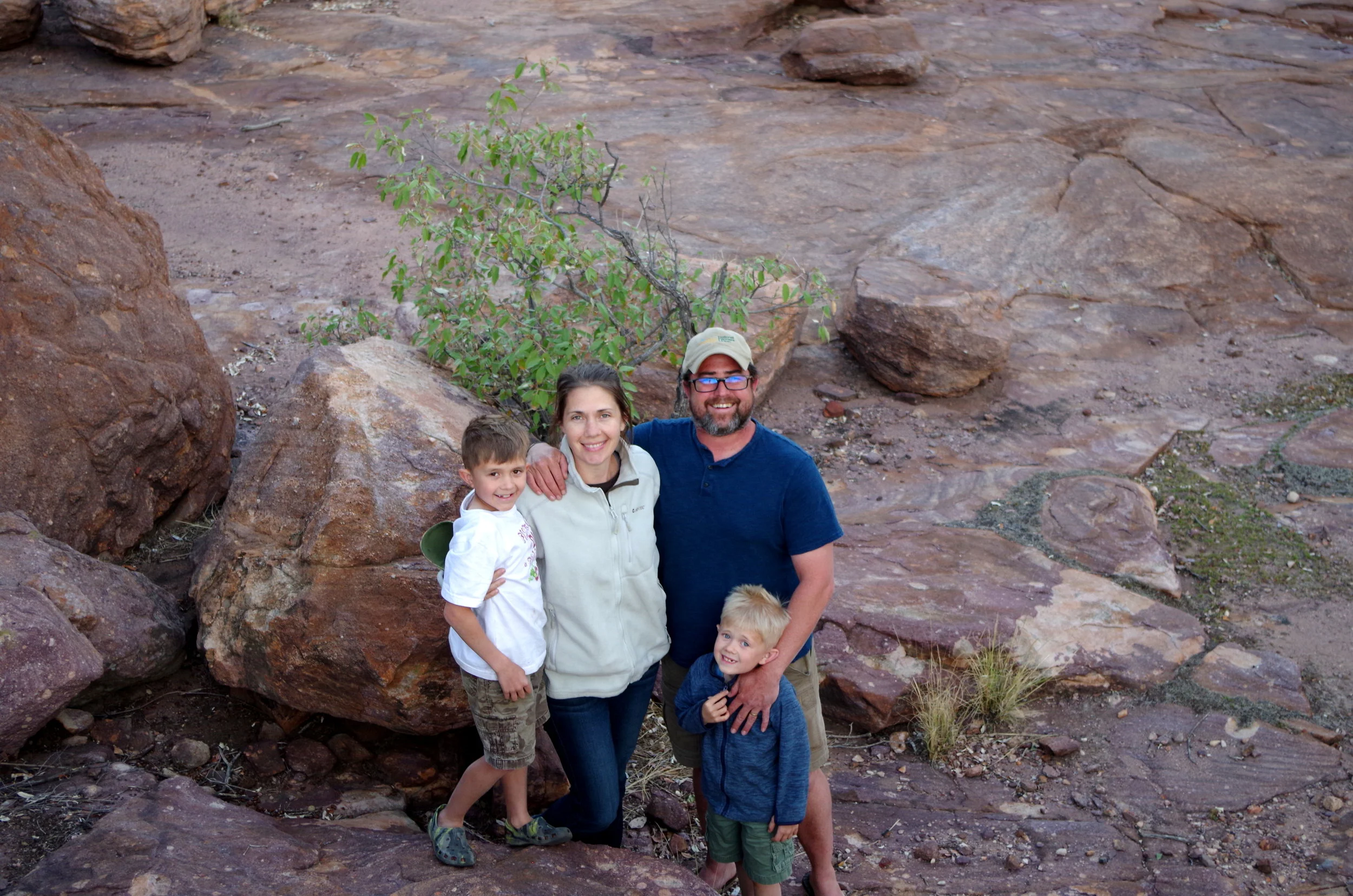 Rob's brother Albre took this picture of us when we visited his farm in South Africa in June 2016. If you ever meet Roscoe or Jesse, ask them about it. : )