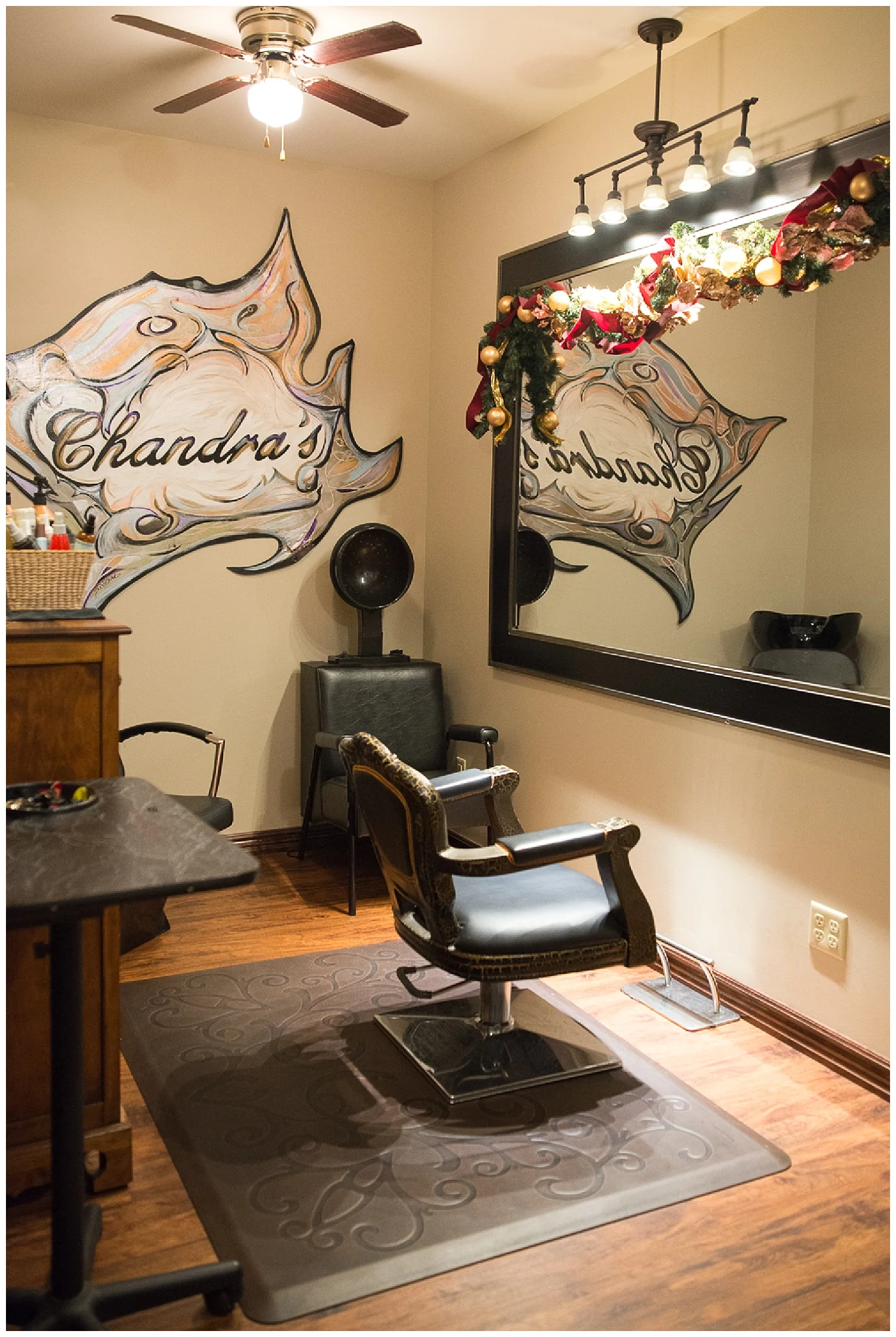 Part-time salon now, but slated to become storage for her Christmas décor later on in life.