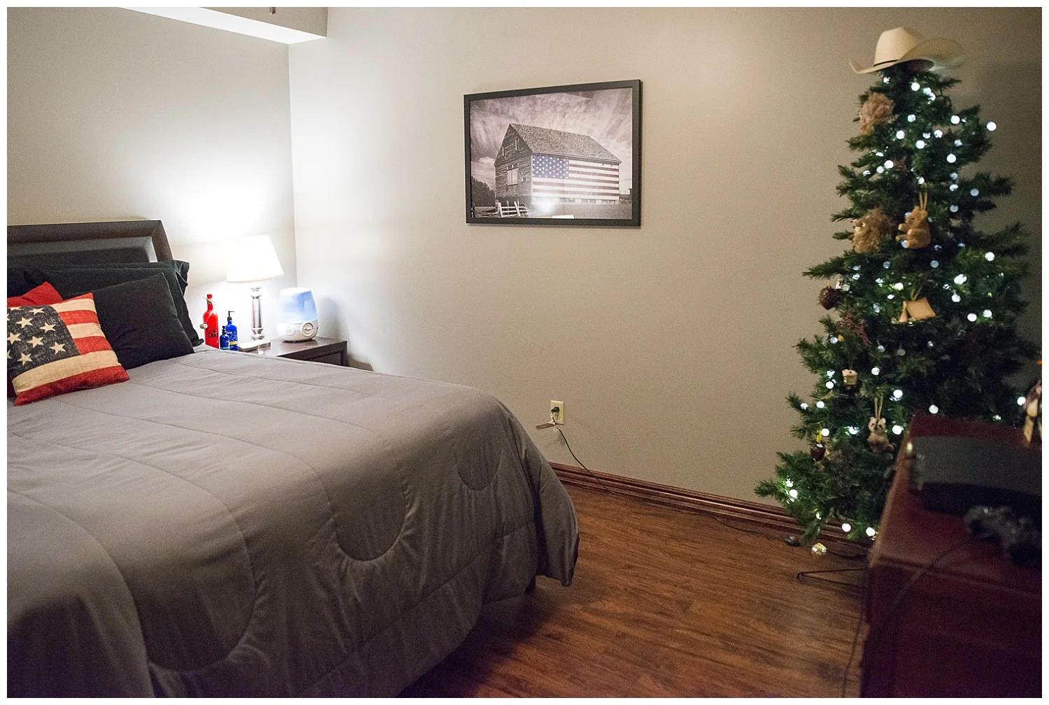 Drake's room is pure country boy.