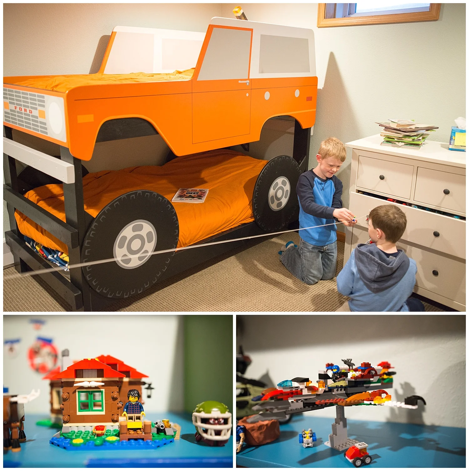 Charlie’s favorite thing is his collection of Lego creations.