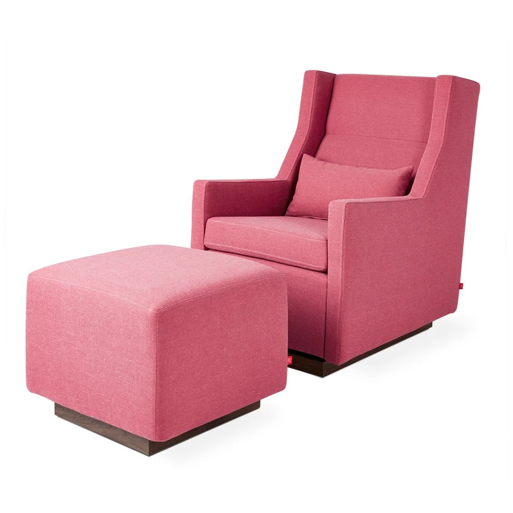 Sparrow Glider & Ottoman in Berkeley Coral