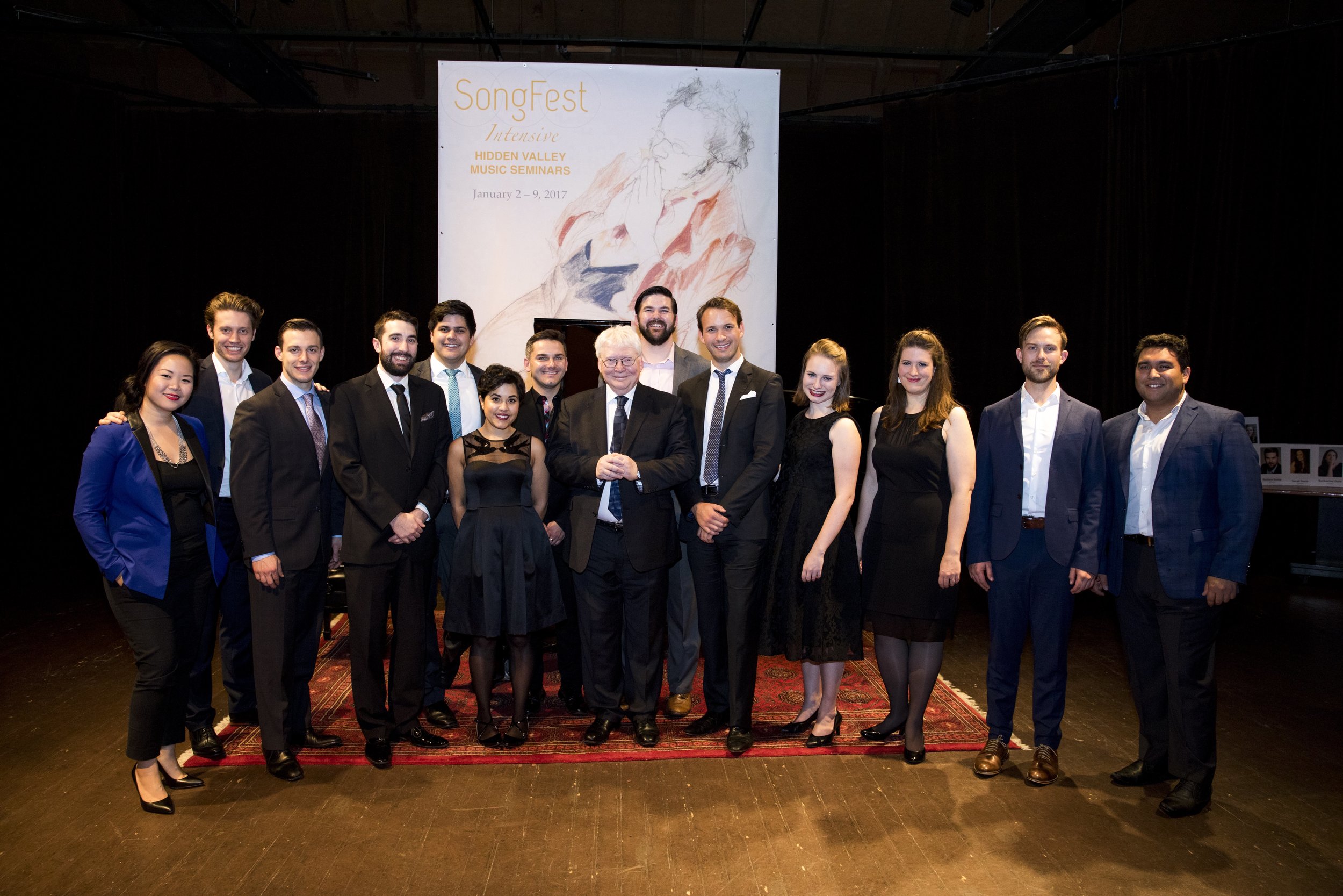 Participants after the concert with Graham Johnson