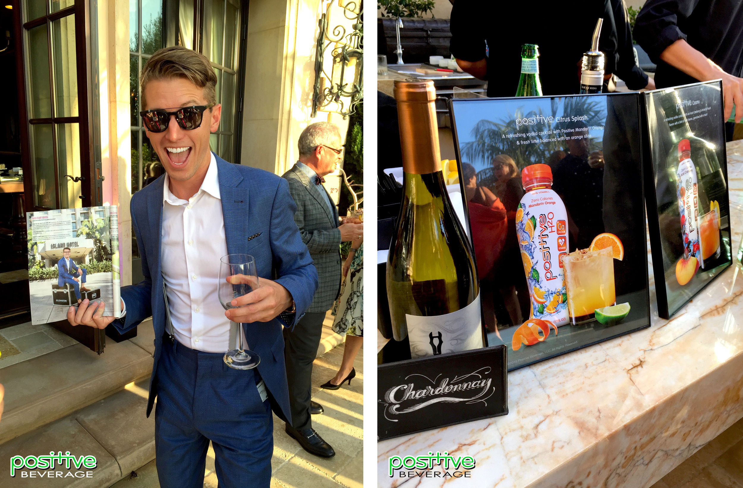 Honoree Austin Knight Johnston & Positive Beverage at the OC LOOK party