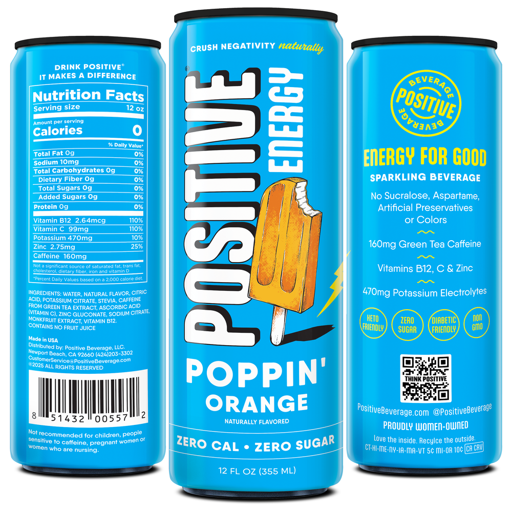 Positive Energy Poppin' Orange-Positive Beverage