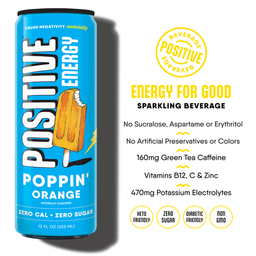 Positive Energy Poppin' Orange-Positive Beverage