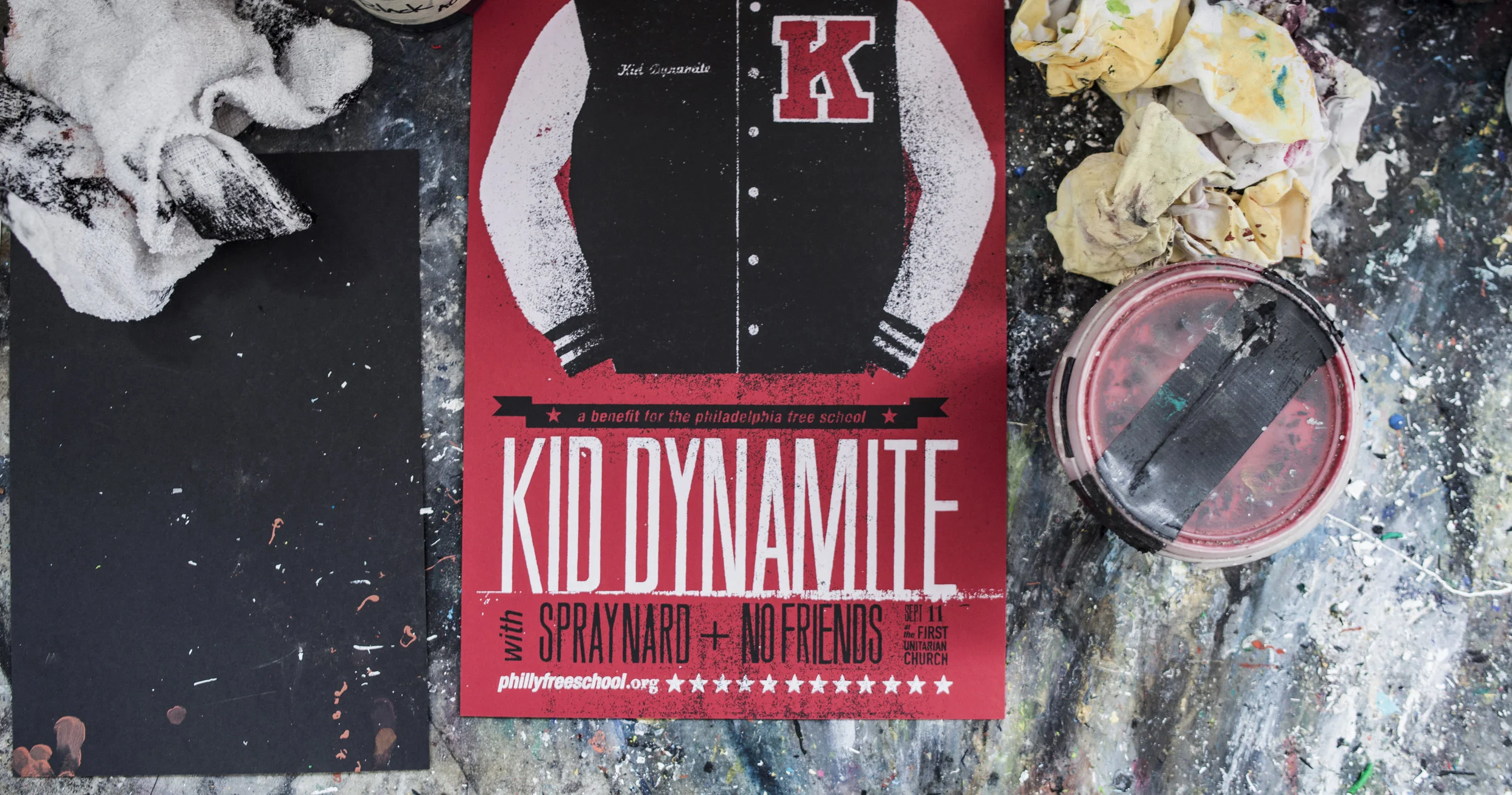 2 color screen printed poster