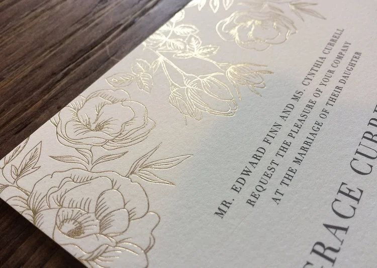 Gold Foil + Digital on 100% cotton lettra.