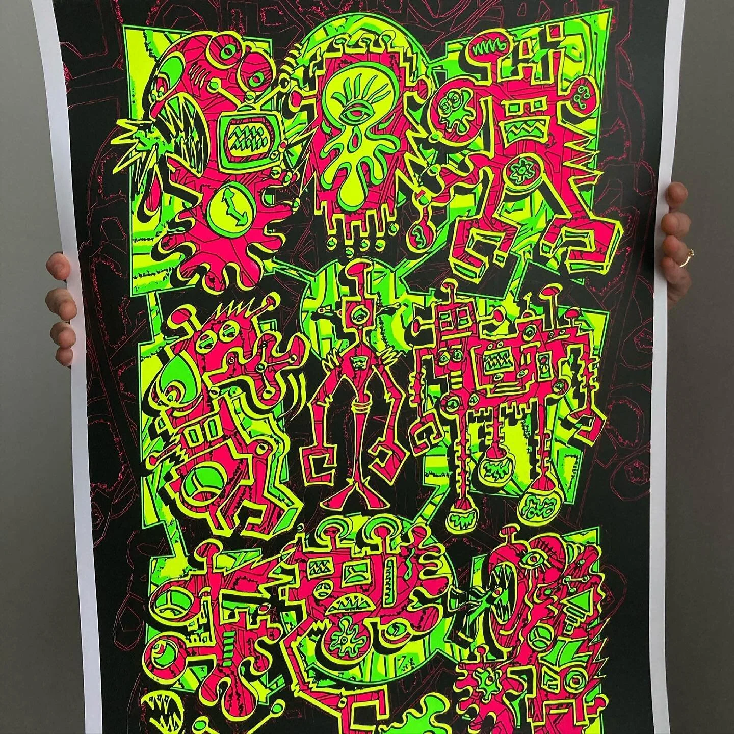 Another fun blacklight poster print for a client. 4 colors on cougar smooth.