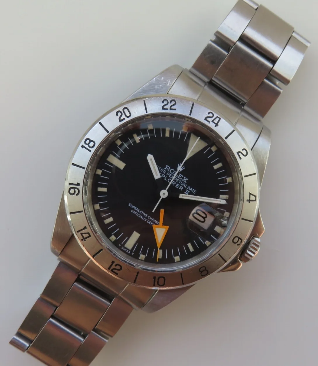 Rolex Explorer II Reference 1655 "Freccione" Straight Hand with Service Papers