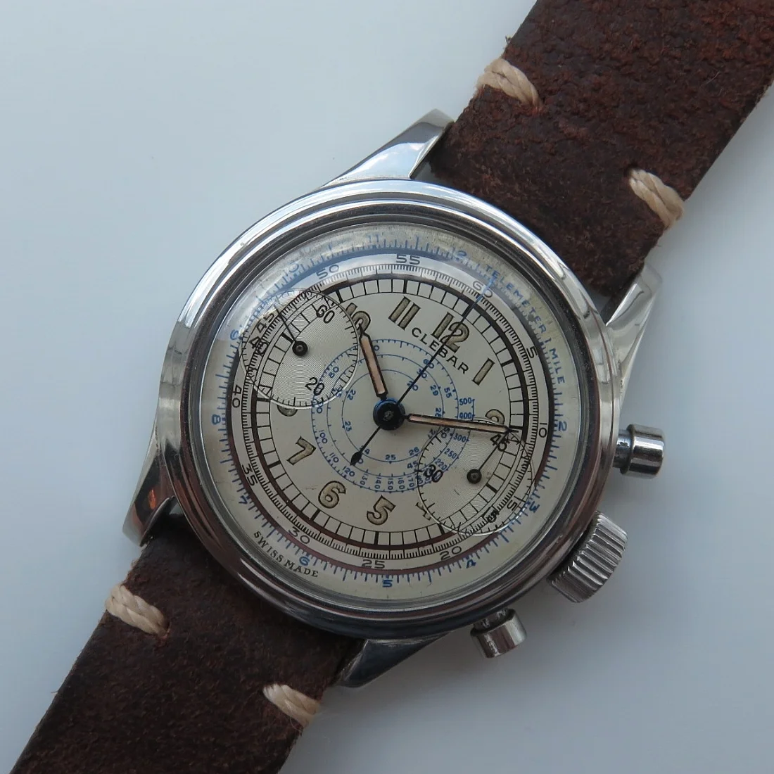 Clebar Step-Case Chronograph Multi-Colored Dial