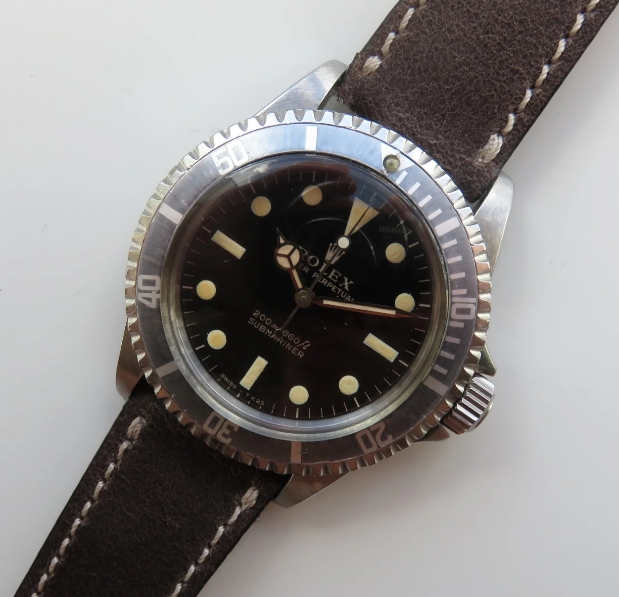 Rolex Submariner Reference 5513 PCG Gilt dial with 7-71 Riveted Stretch Bracelet