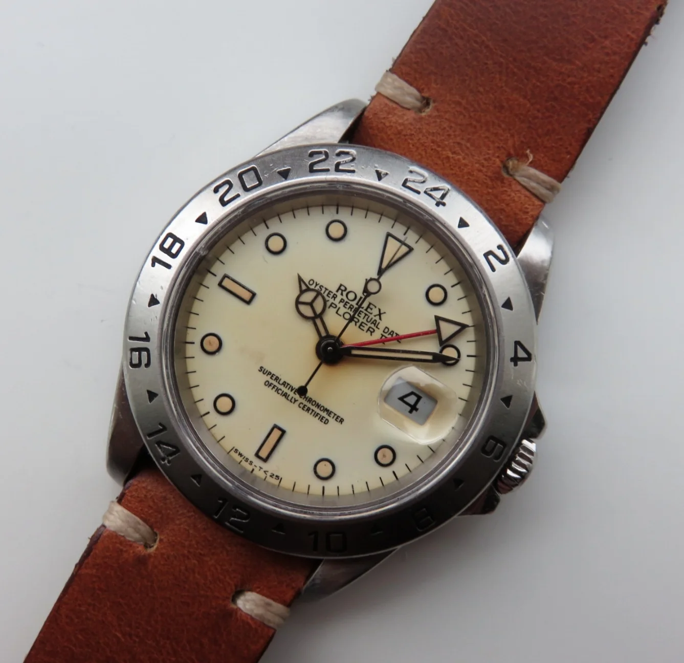 Rolex Explorer II Reference 16570 Cream "Color Change" Dial 
