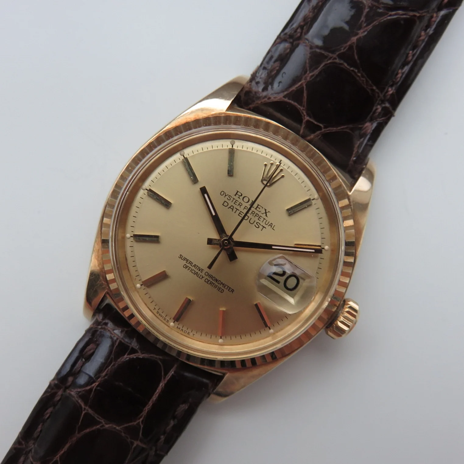 Rolex Datejust Reference 1601 14K Yellow Gold 