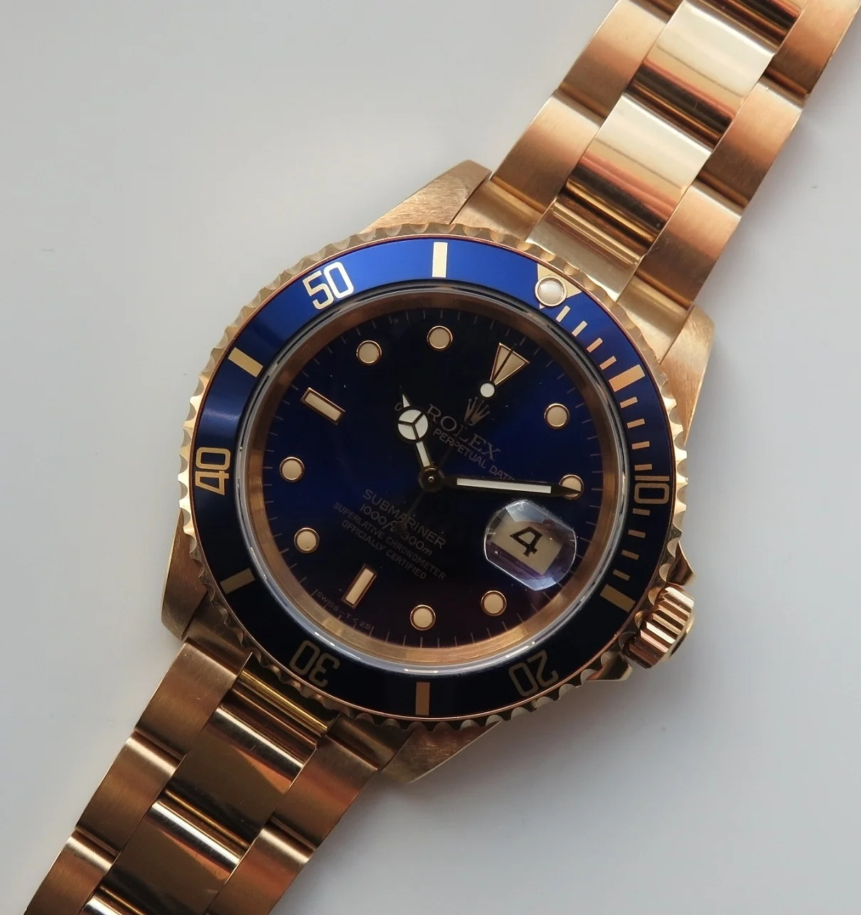 Unpolished Rolex Submariner "Color Change" Dial Reference 16618