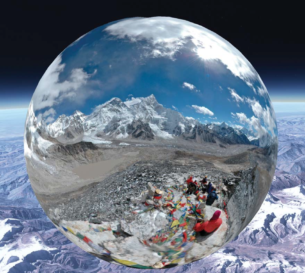  Mt. Everest Base Camp. Pano-bubble photo: Tito. 
