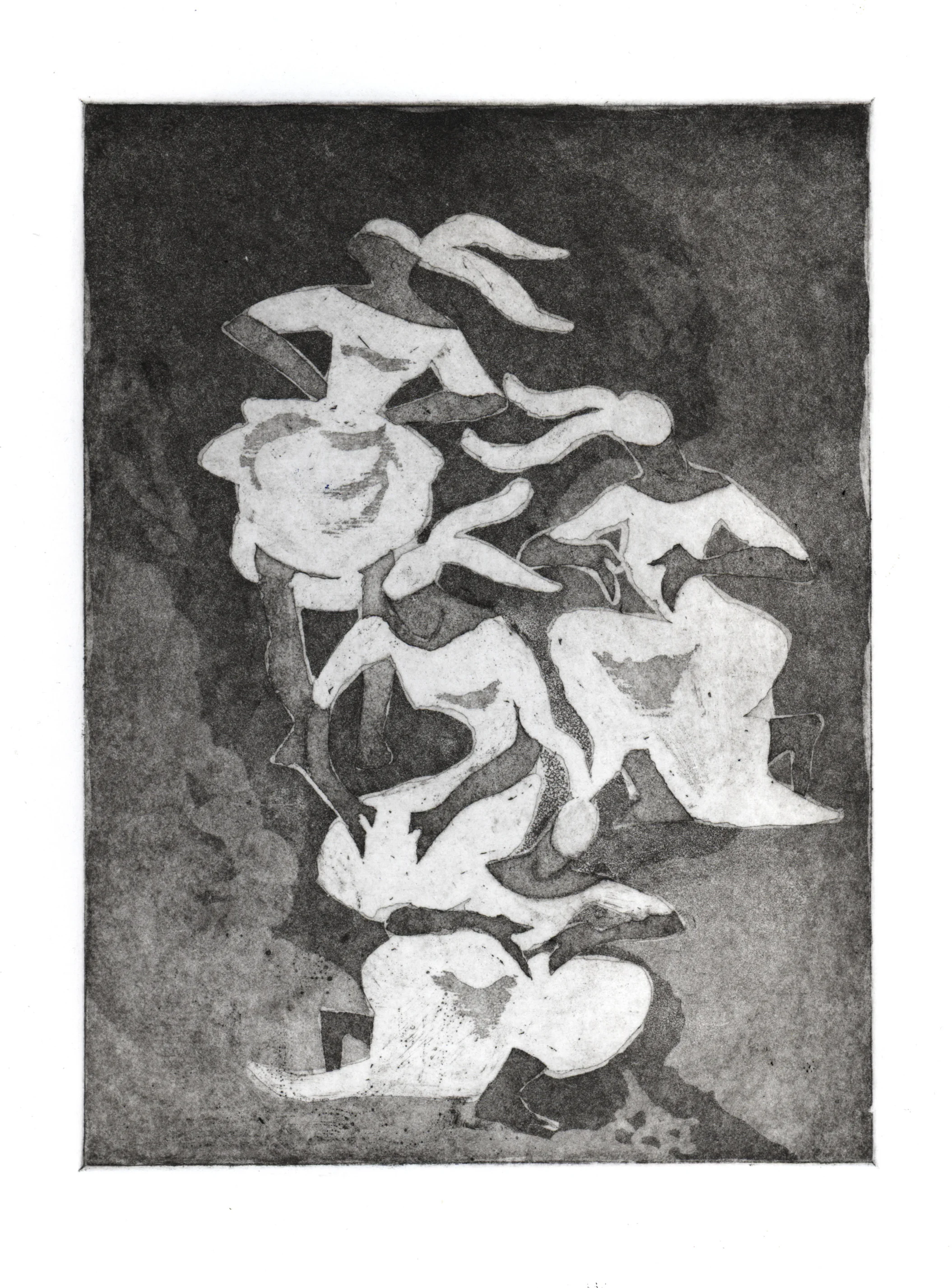  Dans de L'Invokasyon  etching, 4 x 6 inches, 2016 