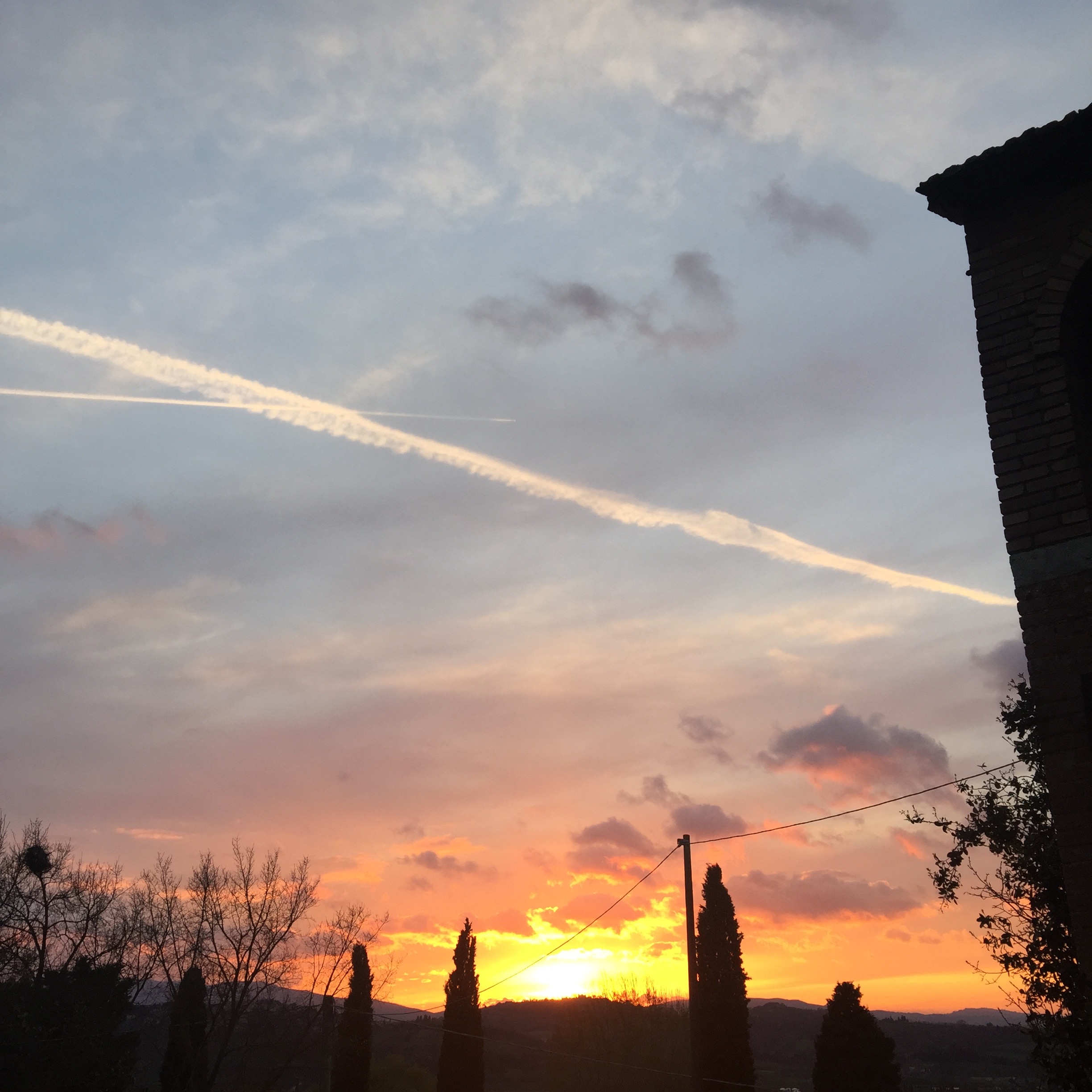 Sunset over tuscany